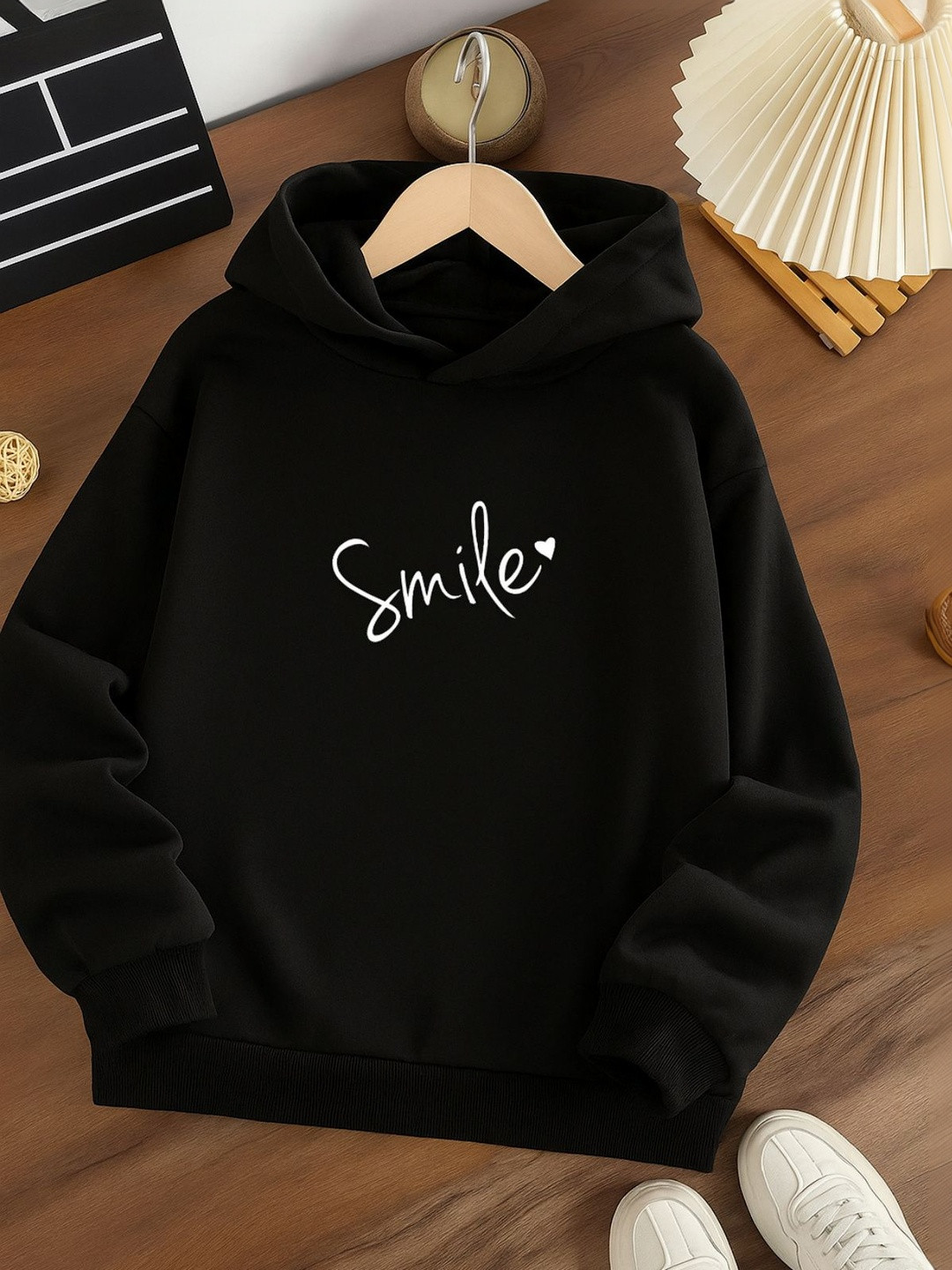 EZEE SLEEVES Unisex Kids Printed Hooded Sweatshirt