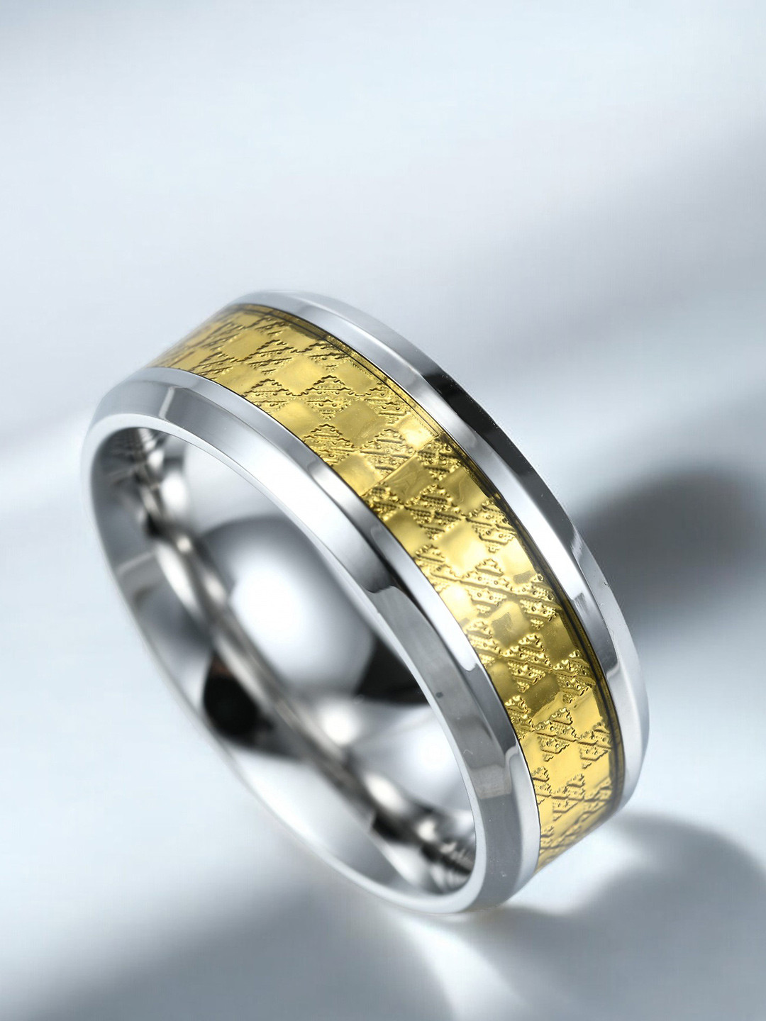 Aiza Men Silver Gilt Fusion Ring