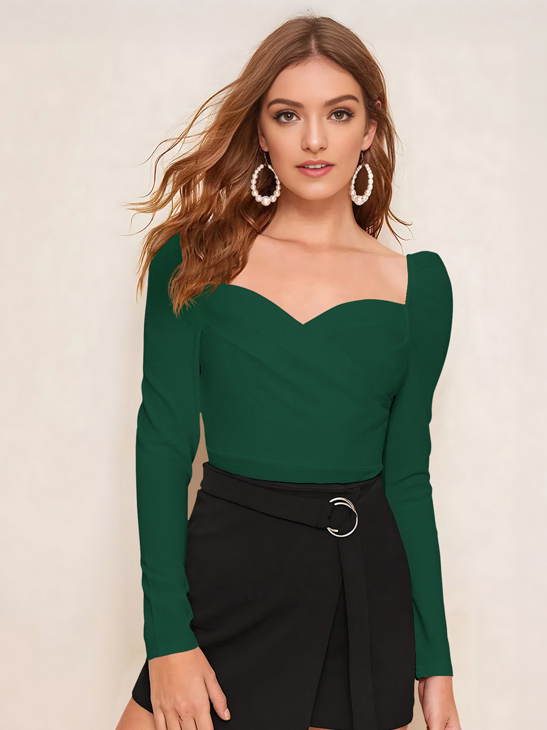 Dream Beauty Fashion Isro Women Sweetheart Neck Wrap Top