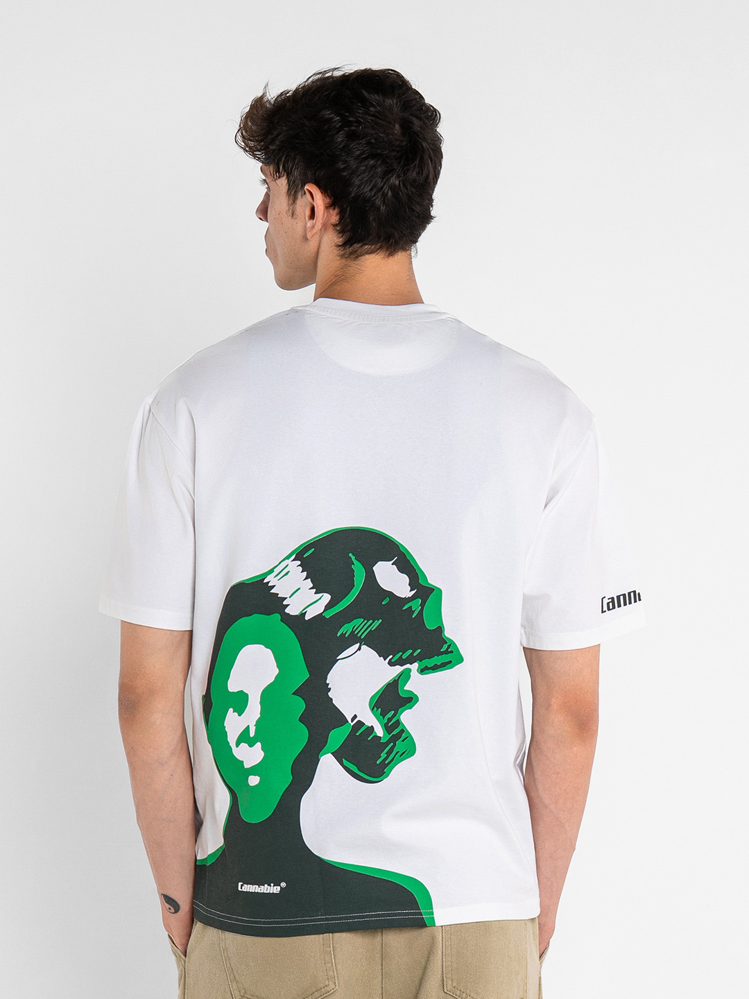 Cannabie Men Graphic Printed Round Neck Hemp Oversized T-shirt