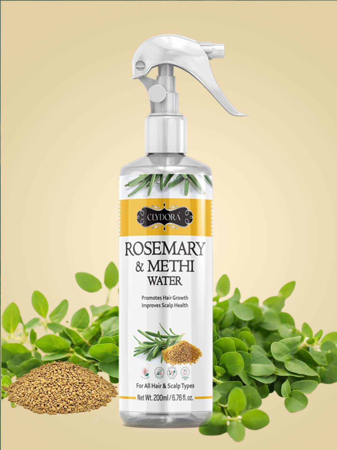 CLYDORA Rosemary Methi Water Spray- 200 ml