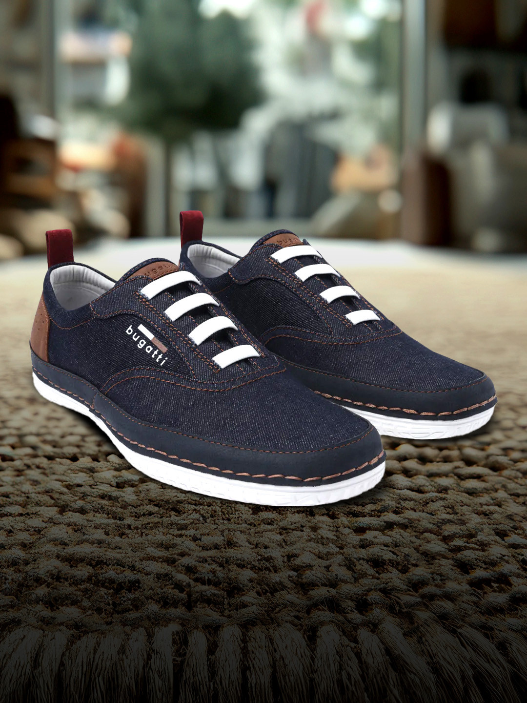 Bugatti Bimini Men Textured Slip On Sneakers