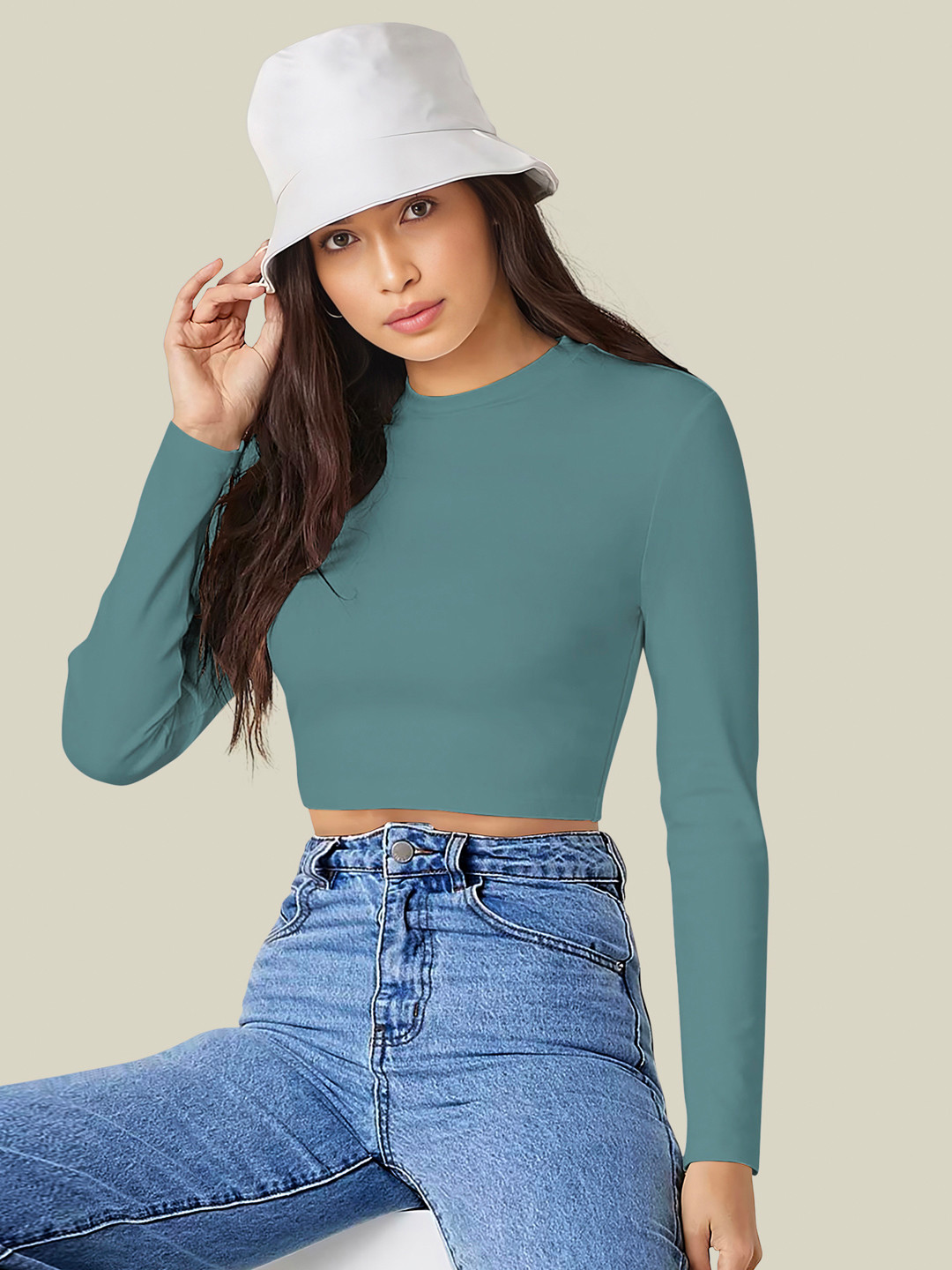 Dream Beauty Fashion Top-152-Tally Women Fitted Crop Top