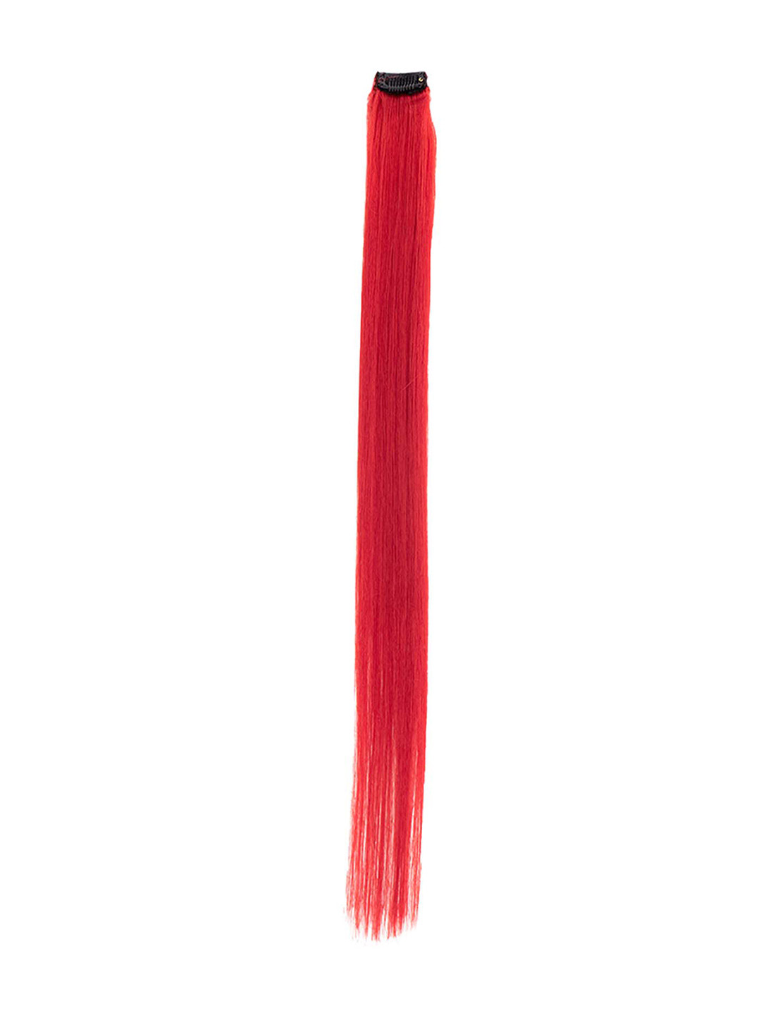 HAIR ORIGINALS 100% Human Hair 20 Inch Clip In Coloured Hair Streaks - Rosy Red