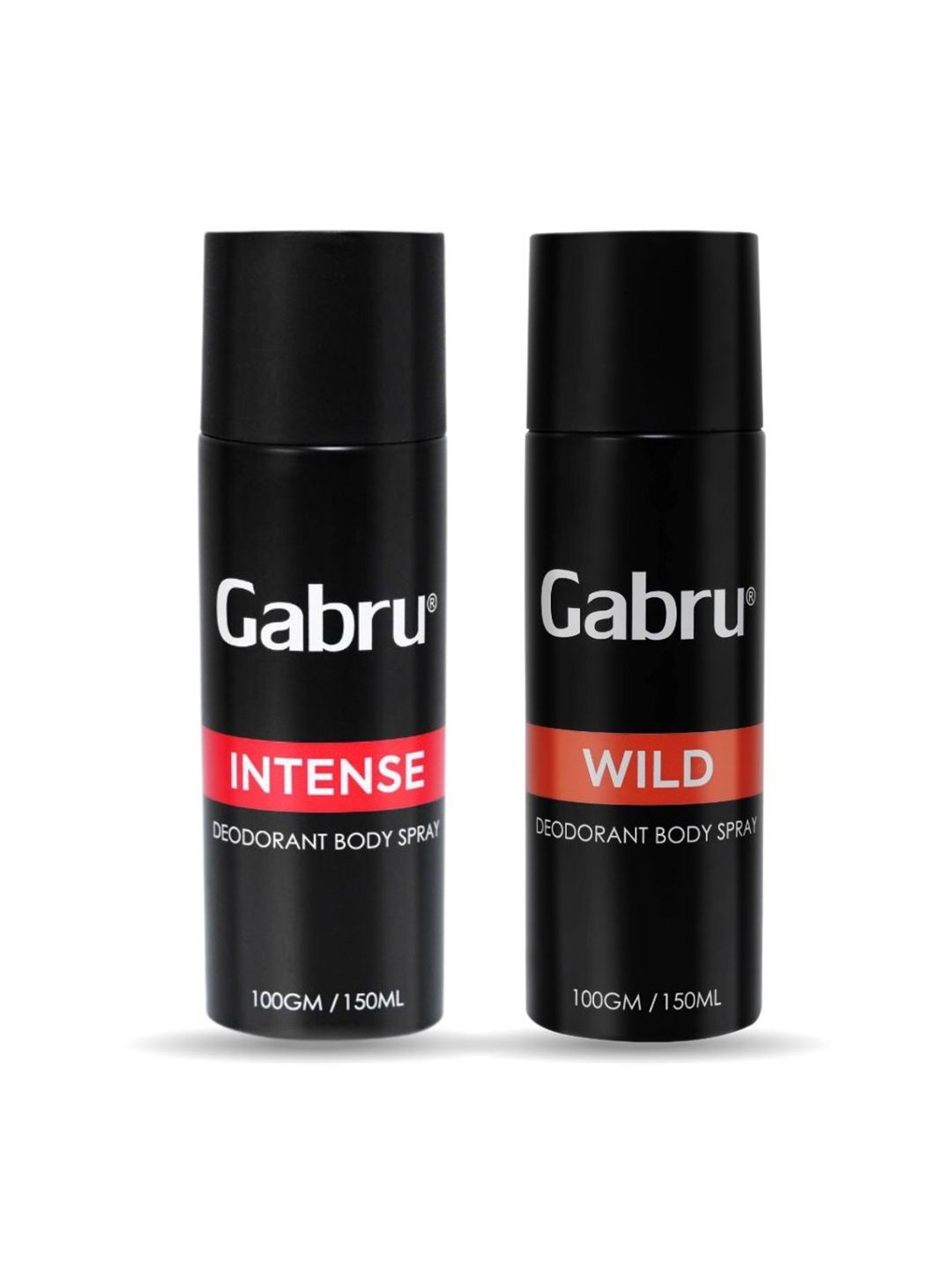 GABRU Men Set Of 2 Intense & Wild Long Lasting Deodorant Body Spray - 150 ml Each