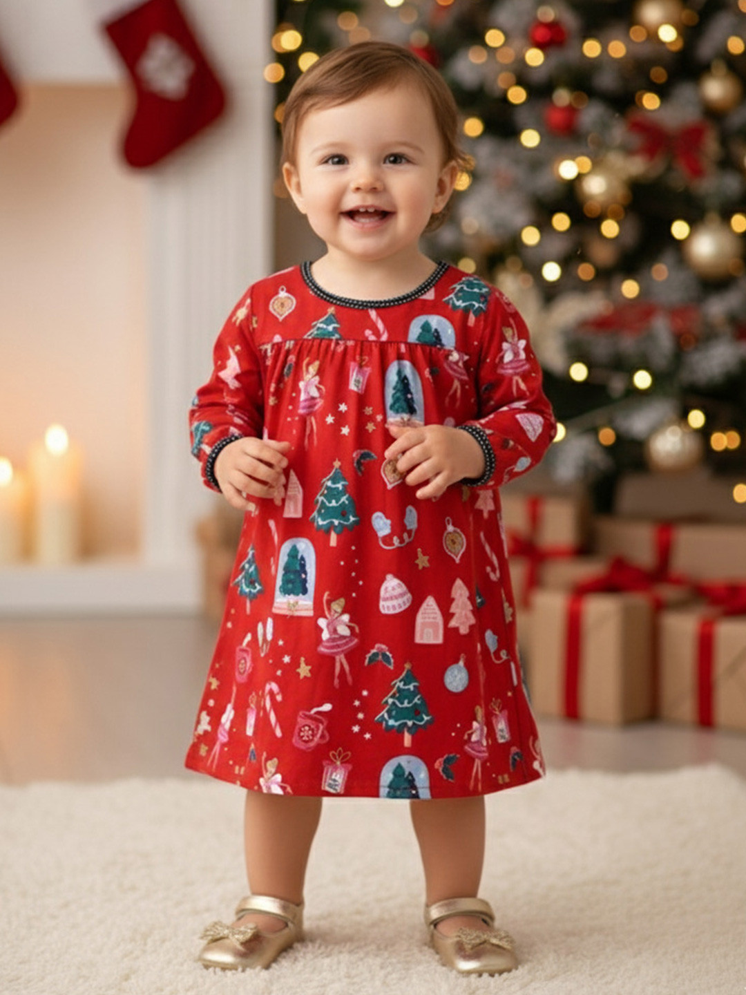 mama & bebe Print A-Line Midi Dress