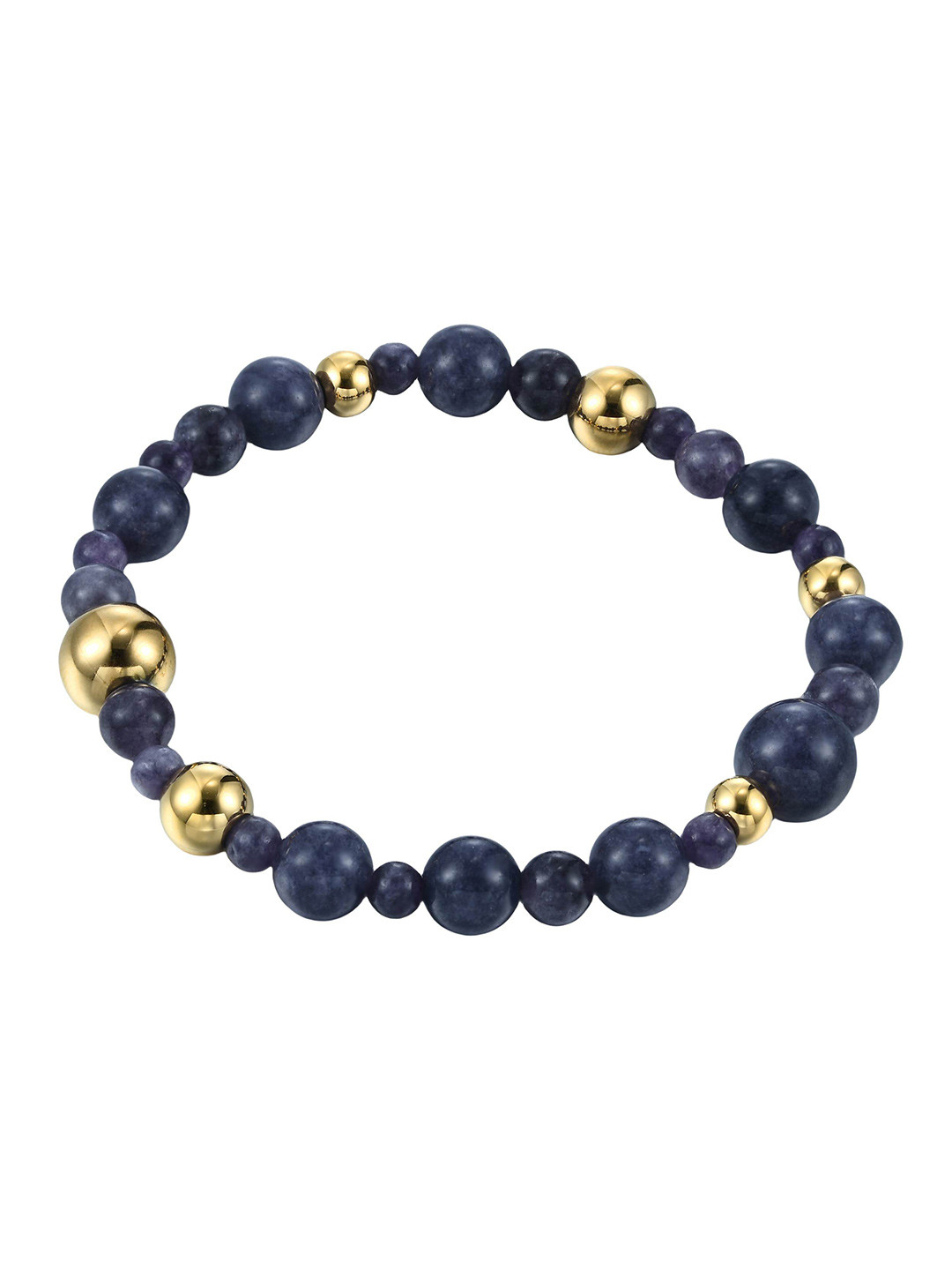 Aiza Men Cordierite Beads Bracelet