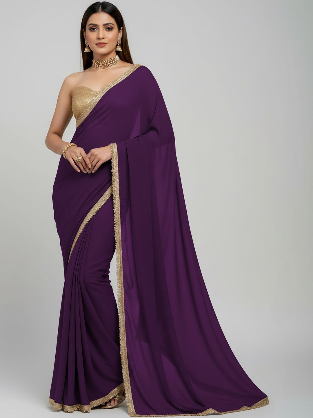 Rensa Zari Pure Georgette Designer Saree