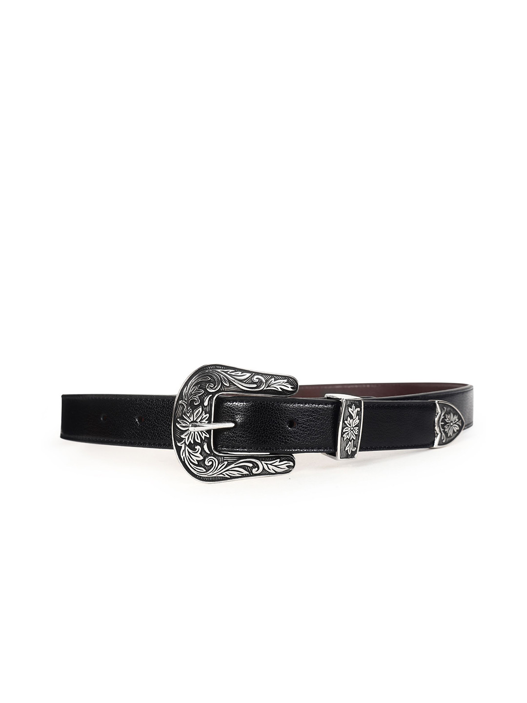 Punnu Women Embellished Tang Statement Buckle Belt