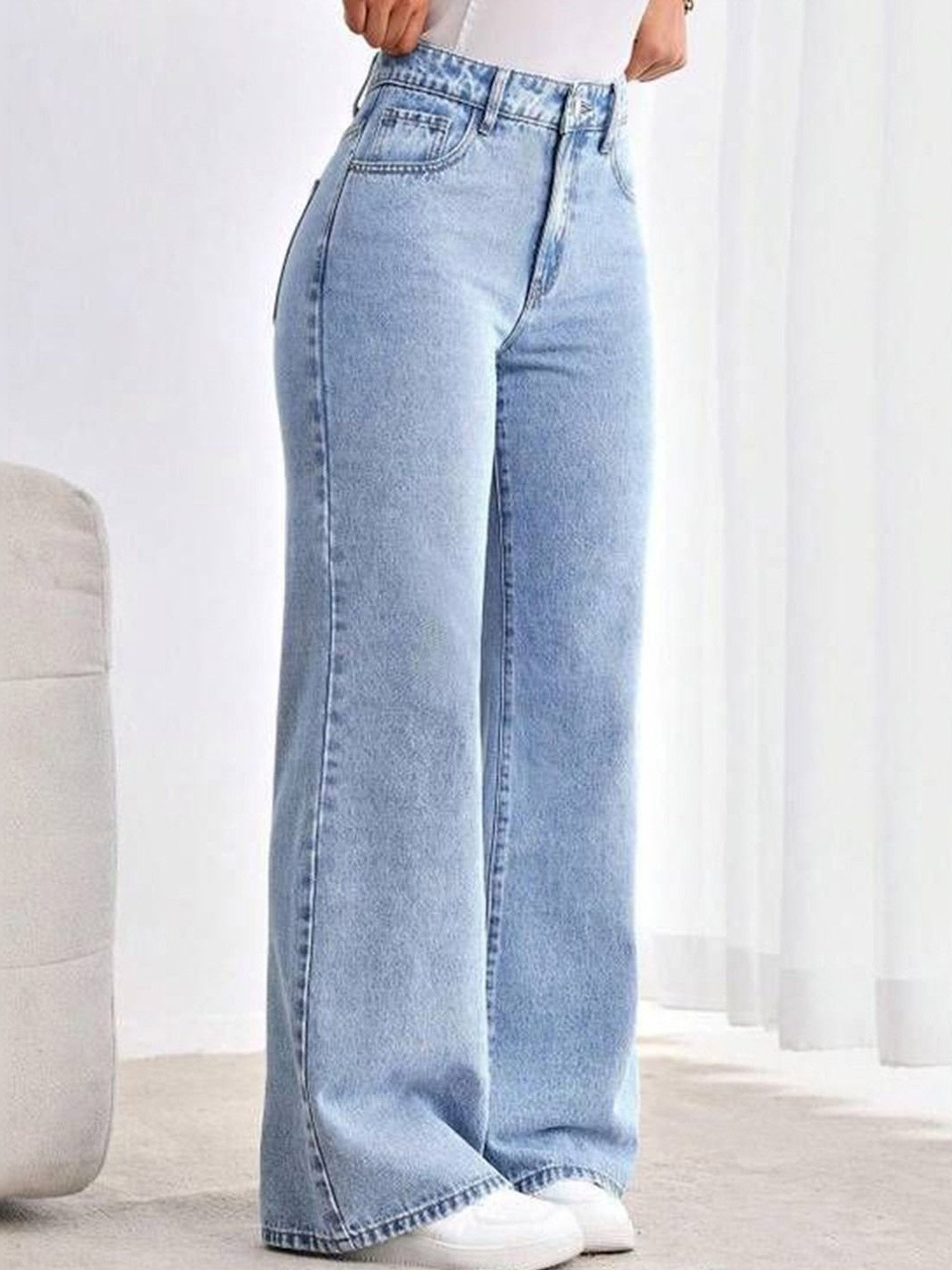 A1TUFF Women Jean Relaxed Fit High-Rise Light Fade Stretchable Jeans