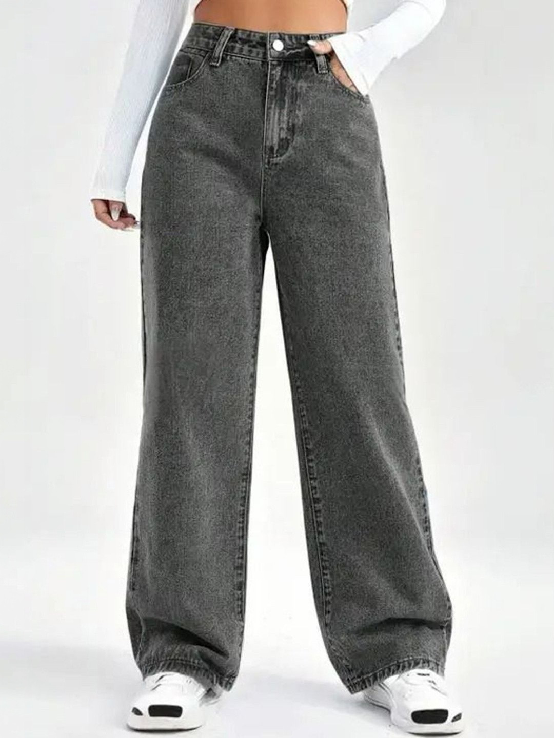 A1TUFF Women Jean Relaxed Fit High-Rise Light Fade Stretchable Jeans