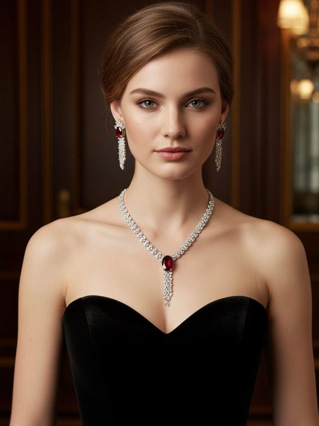VELVET IMPERIAL Stone-Studded Jewellery Set