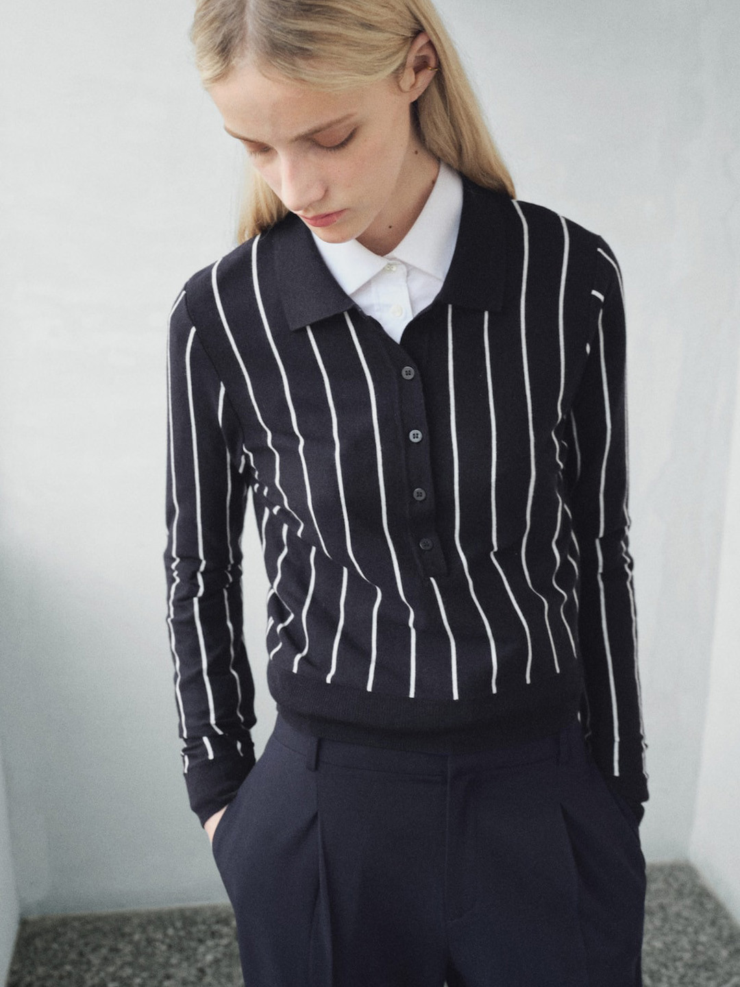 MANGO Nautical Striped Pullover