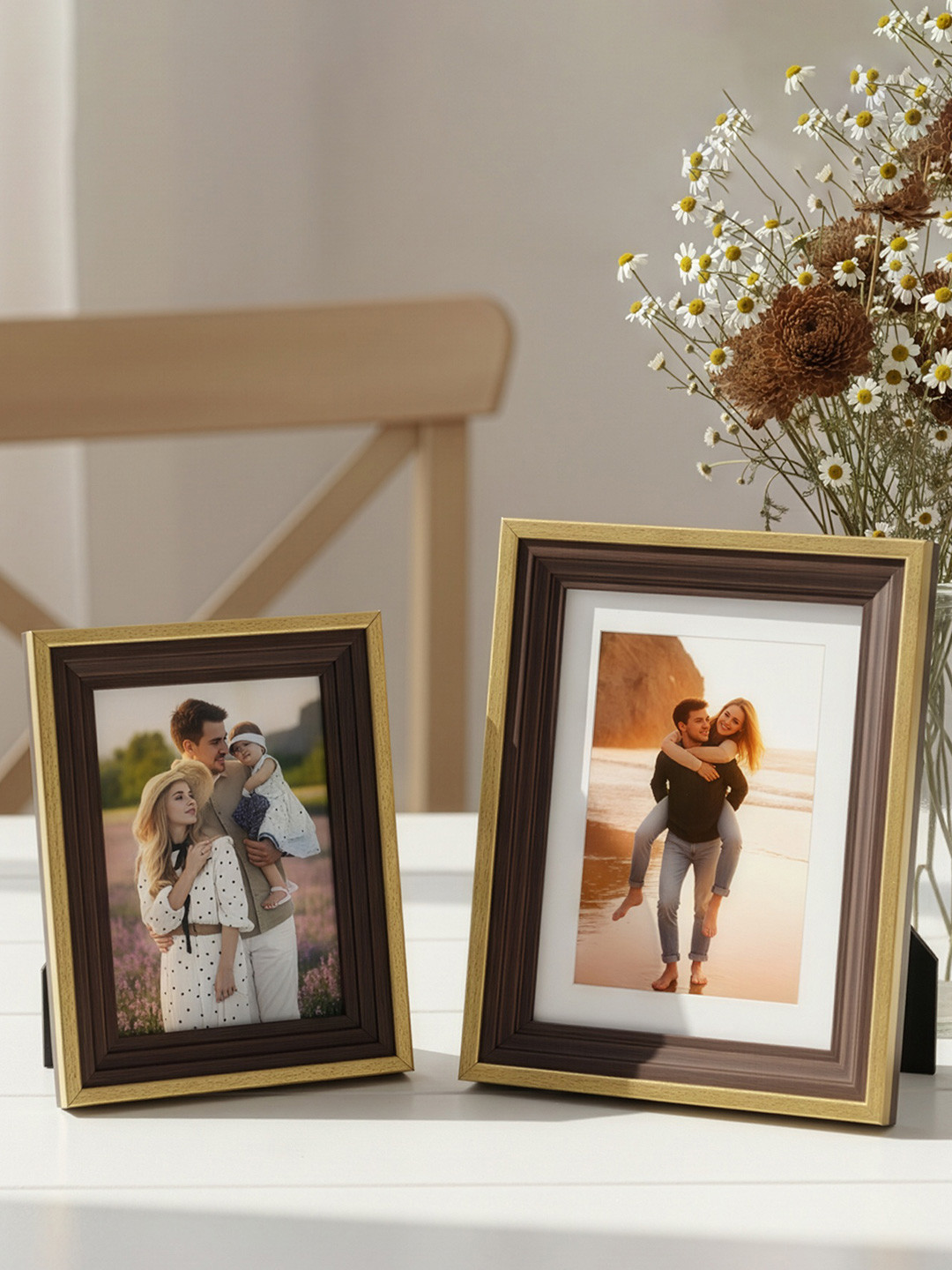 Art Street Brown 2 Pieces Wooden Photo Frames