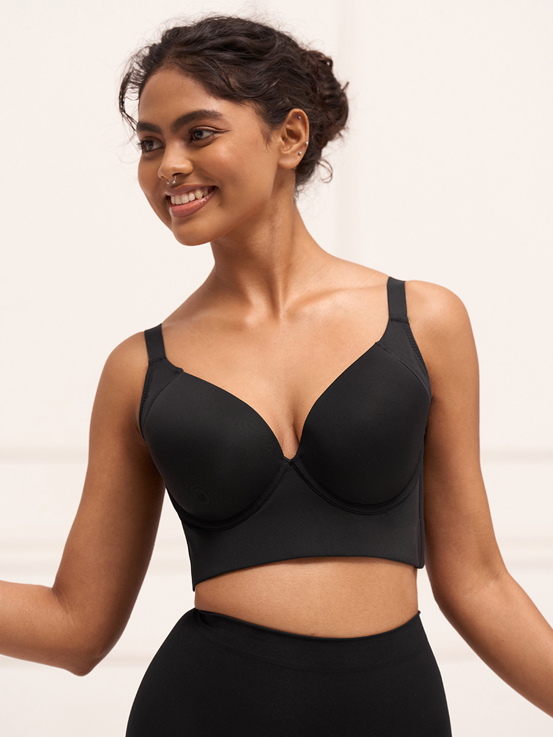 Underneat Women Padded Full Back Coverage Seamless Underwired Push Up Bra