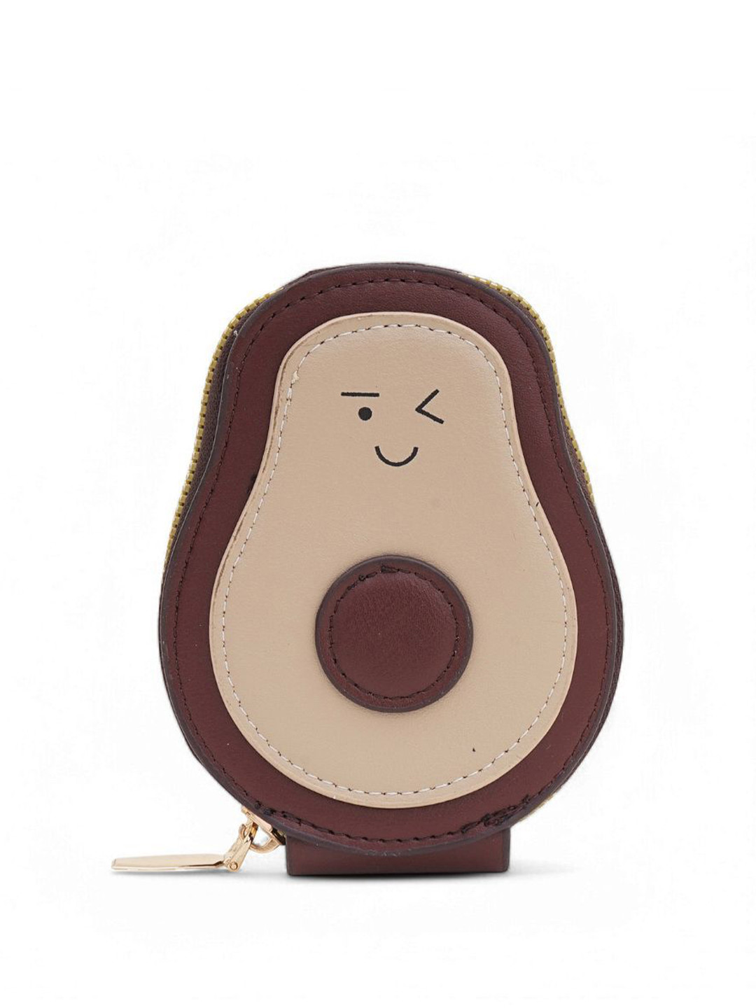 CLARABAE Men Winking Avocado Self Design Leather Two Fold Wallet