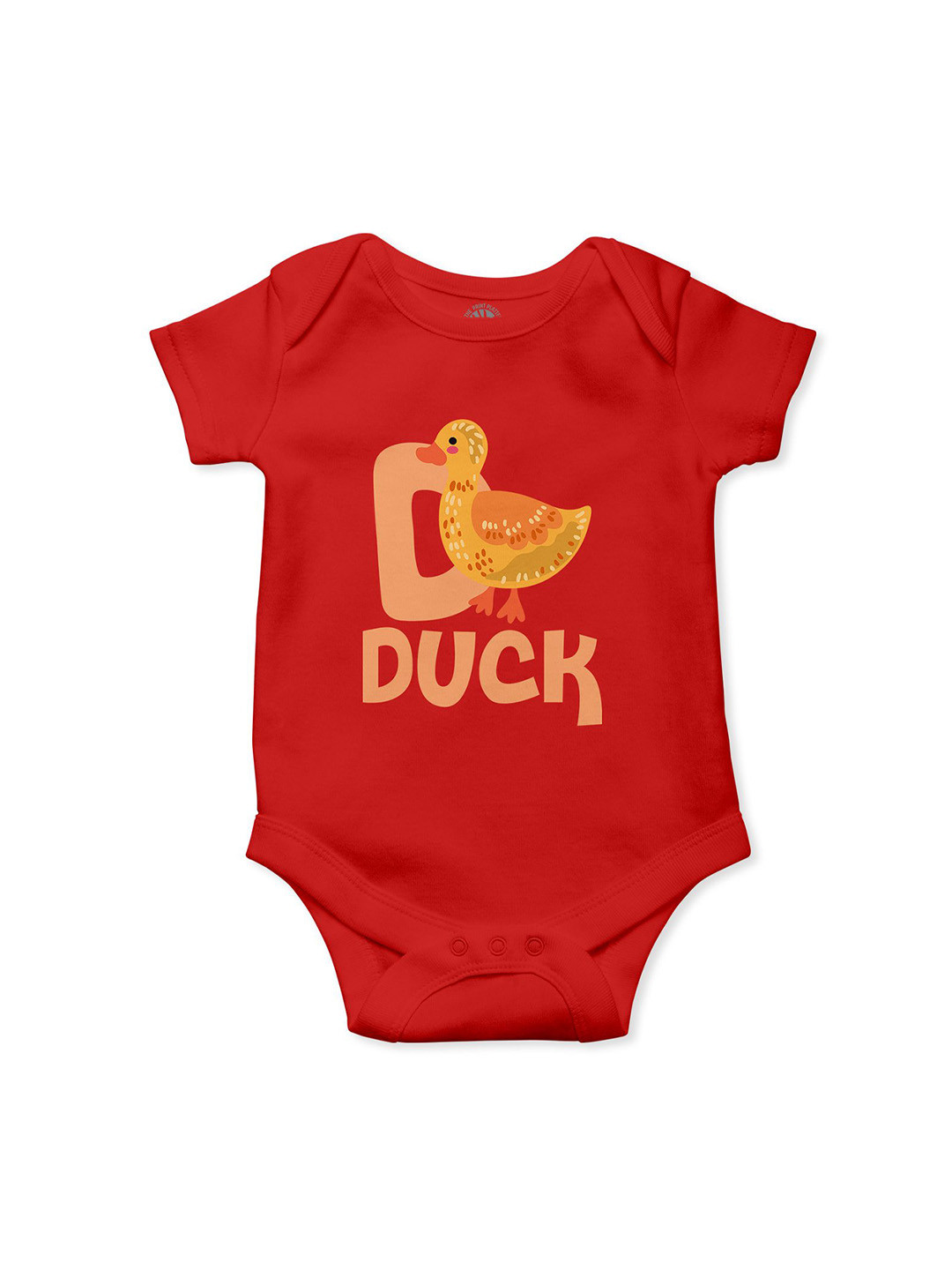 THE PRINT PLATTER Infants Duck Printed Cotton Envelope Neck Ultra Bio Wash Bodysuit