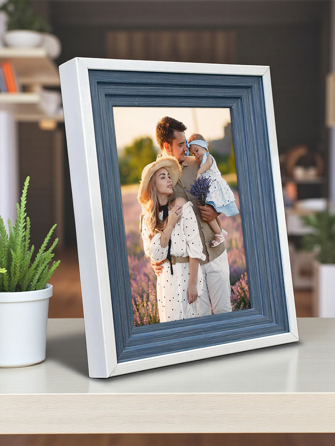 Art Street Blue & White Table Top Photo Frame