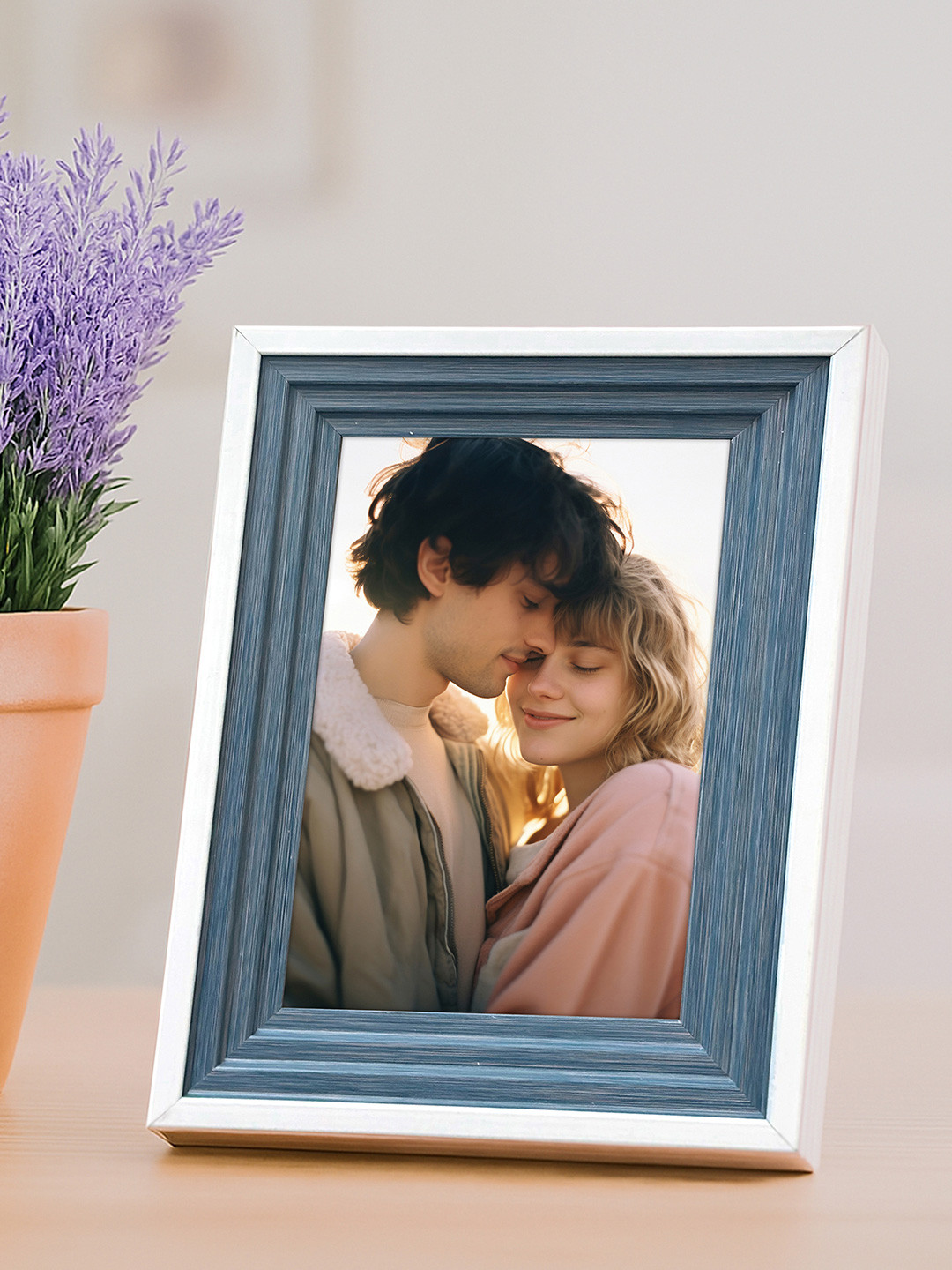 Art Street Blue Wooden Photo Frames