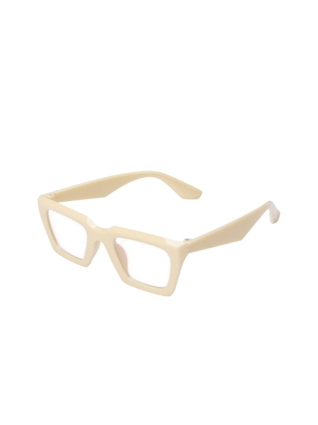SPADEACES Unisex Regular Square Sunglasses SpadeAces Voyage Cateye offwhite Clear