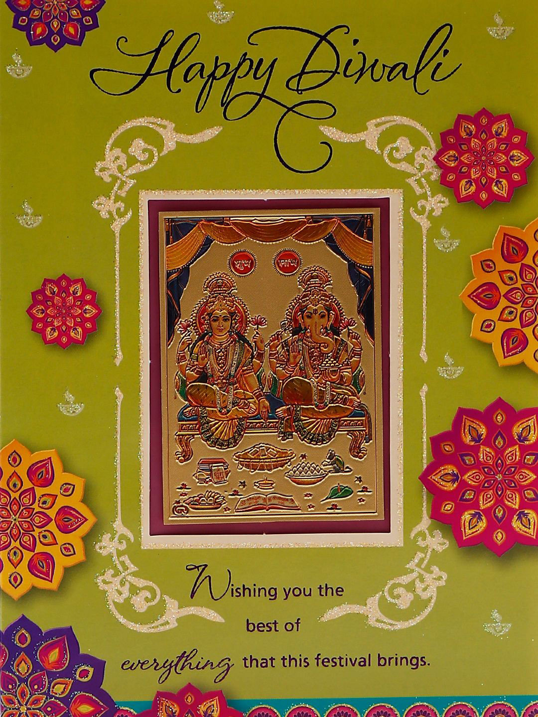 Archies Diwali Wishes with Aarti Greeting Card Pack of 2