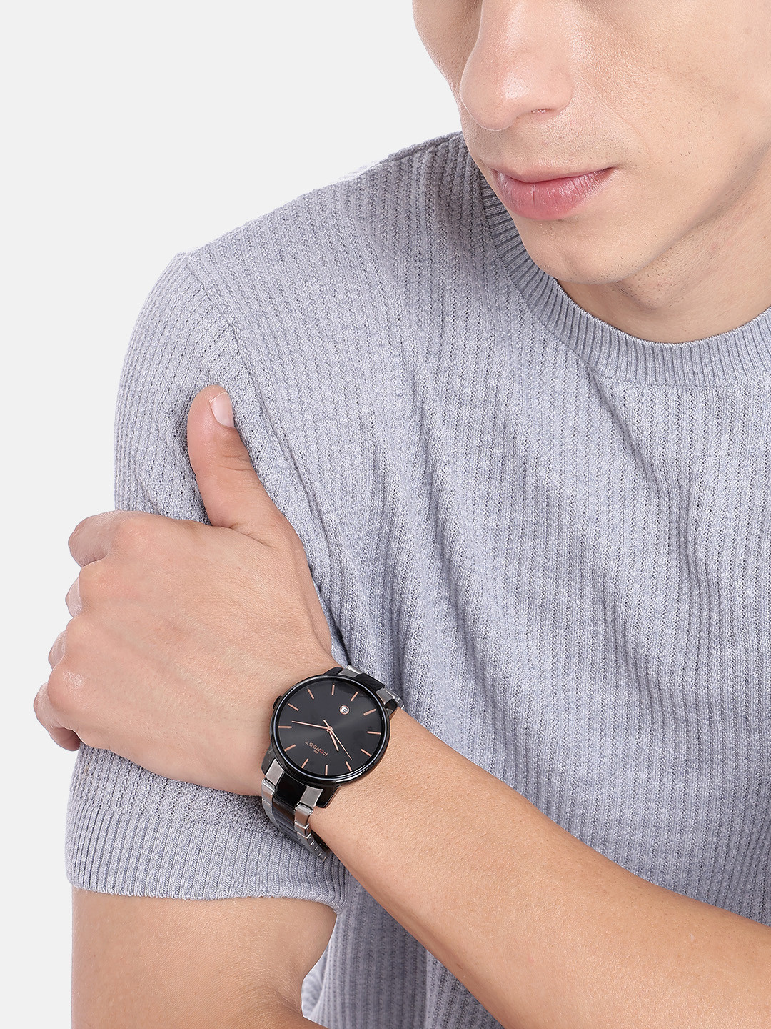 FOREST Men Analogue Stainless Steel Watch FRT-920-BK