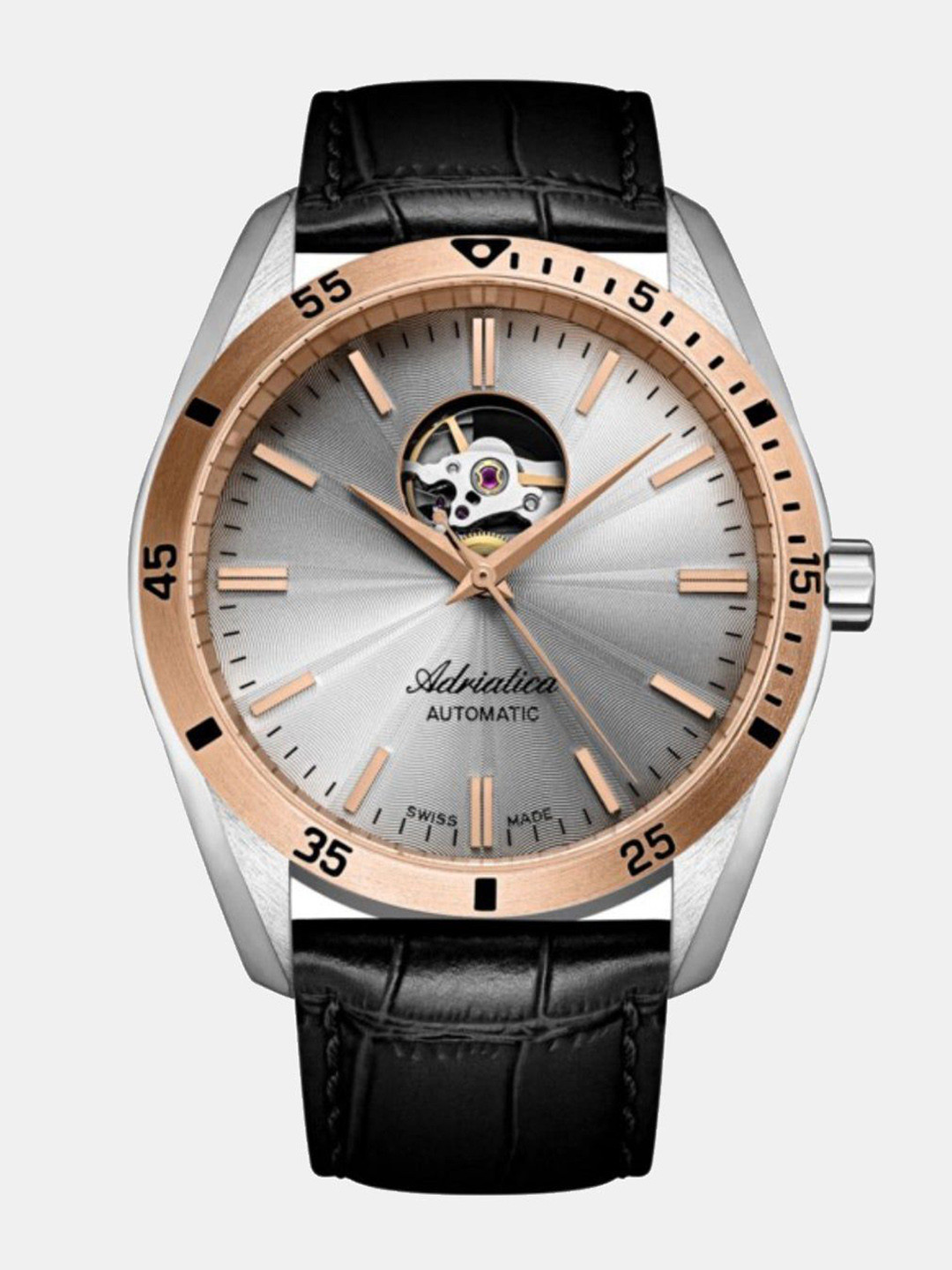 Adriatica Men Dial & Leather Straps Analogue Automatic Motion Powered Watch A8202.R217AO