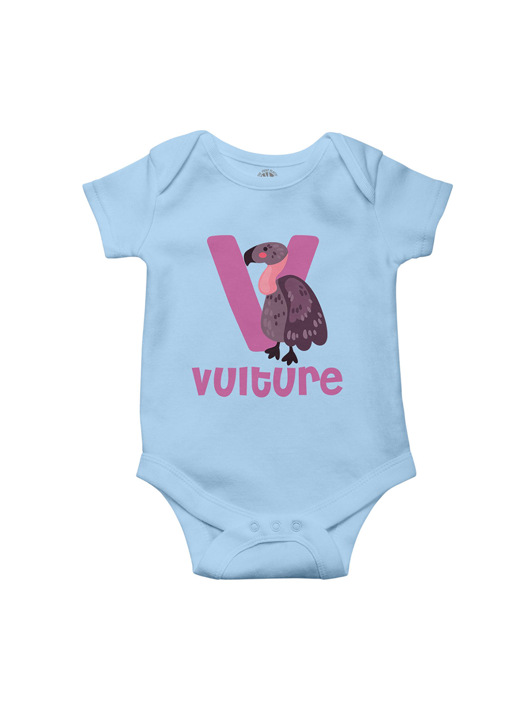 THE PRINT PLATTER Kids Platter Vulture Printed Cotton Romper Bodysuit
