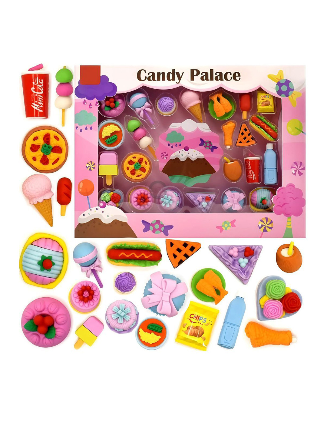 YK 3D Cartoon Erasers Self Design Craft Accessories Stationery