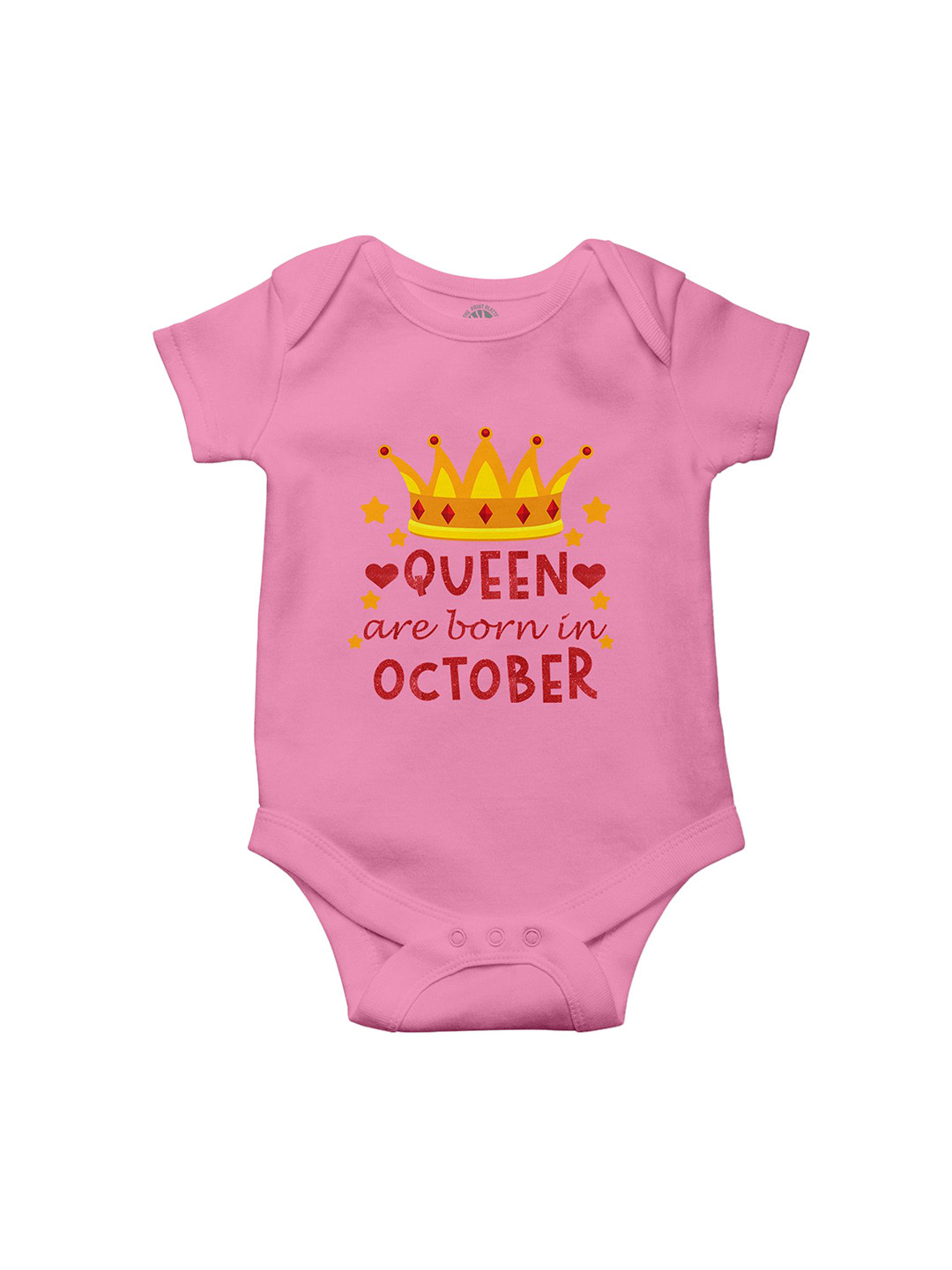 THE PRINT PLATTER Kids Infants Born In October Printed Envelope Neck bio wash Bodysuits