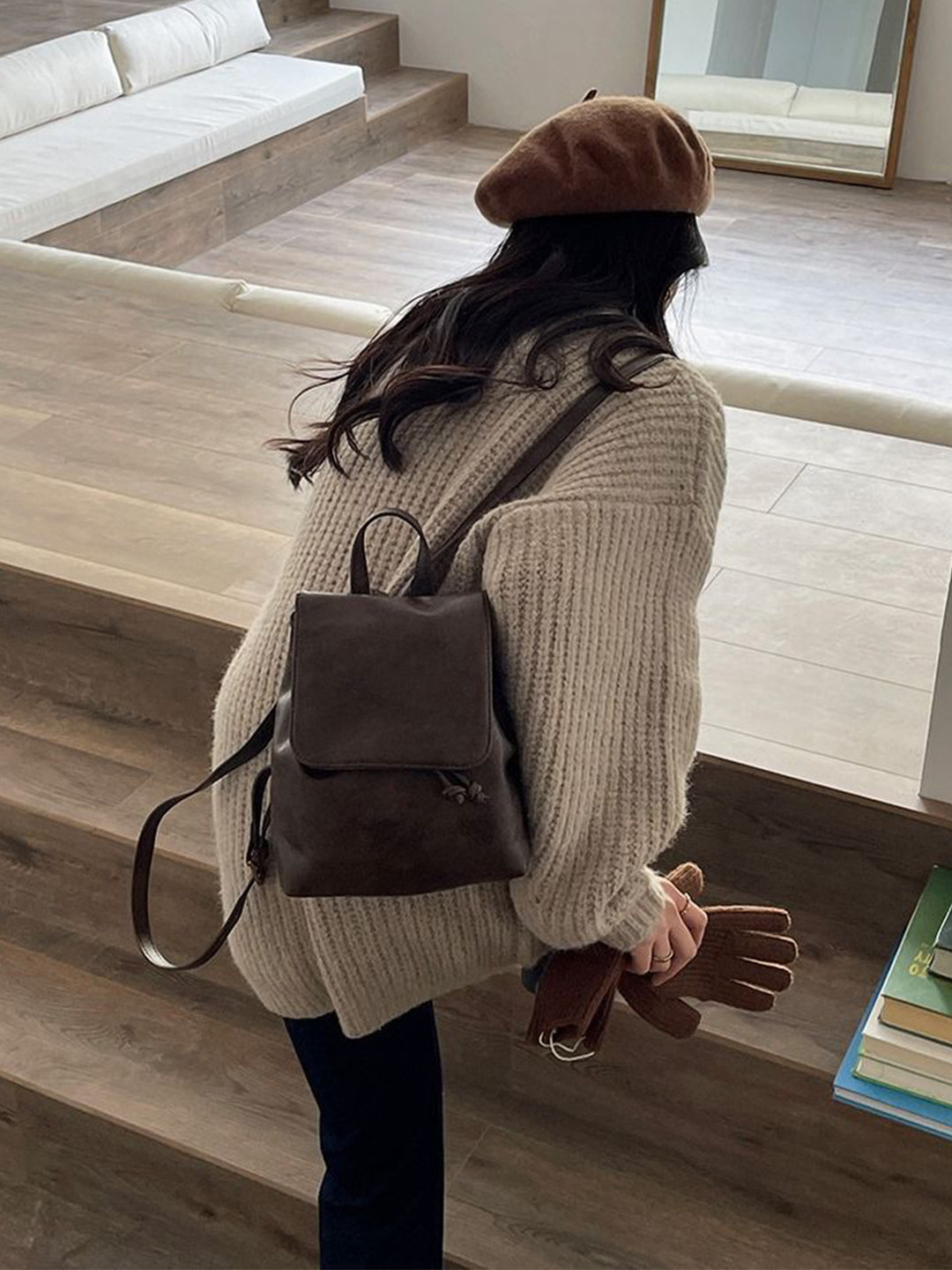 StyleCast Women Small Non-Padded Backpack with Drawstring Closure