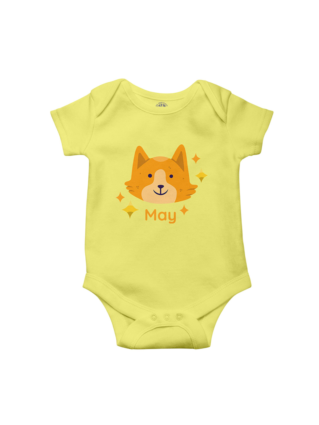 THE PRINT PLATTER Infants Printed Envelope Collar Cotton Bodysuit