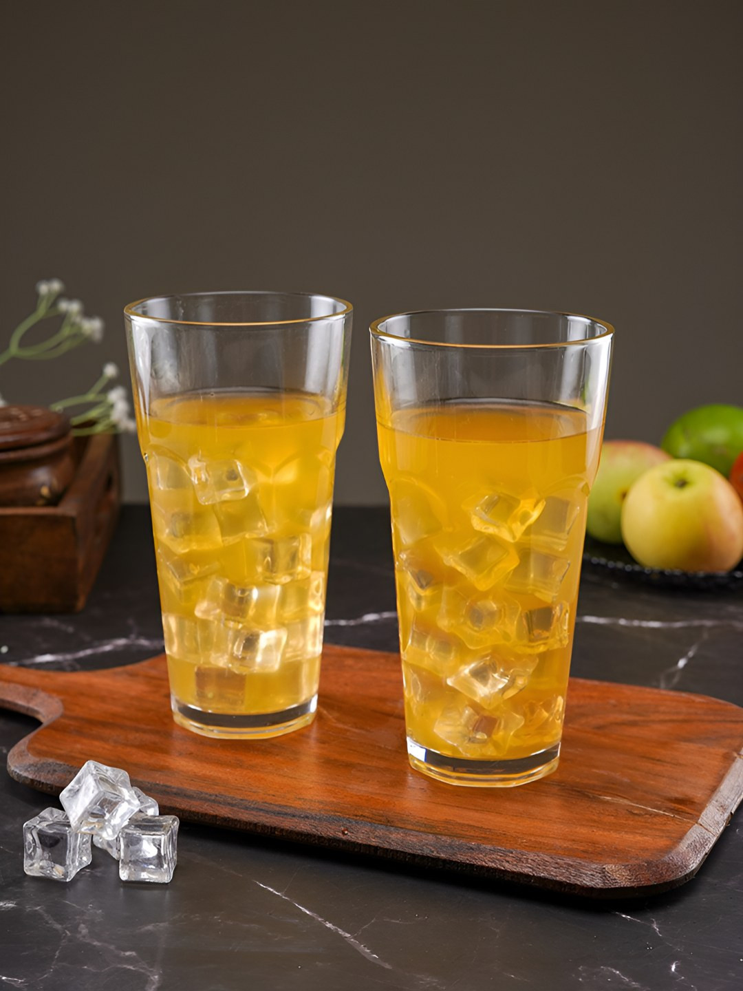 RUHANI HOMES Transparent 6 Pieces Glass Tall Water Glassed 450ml