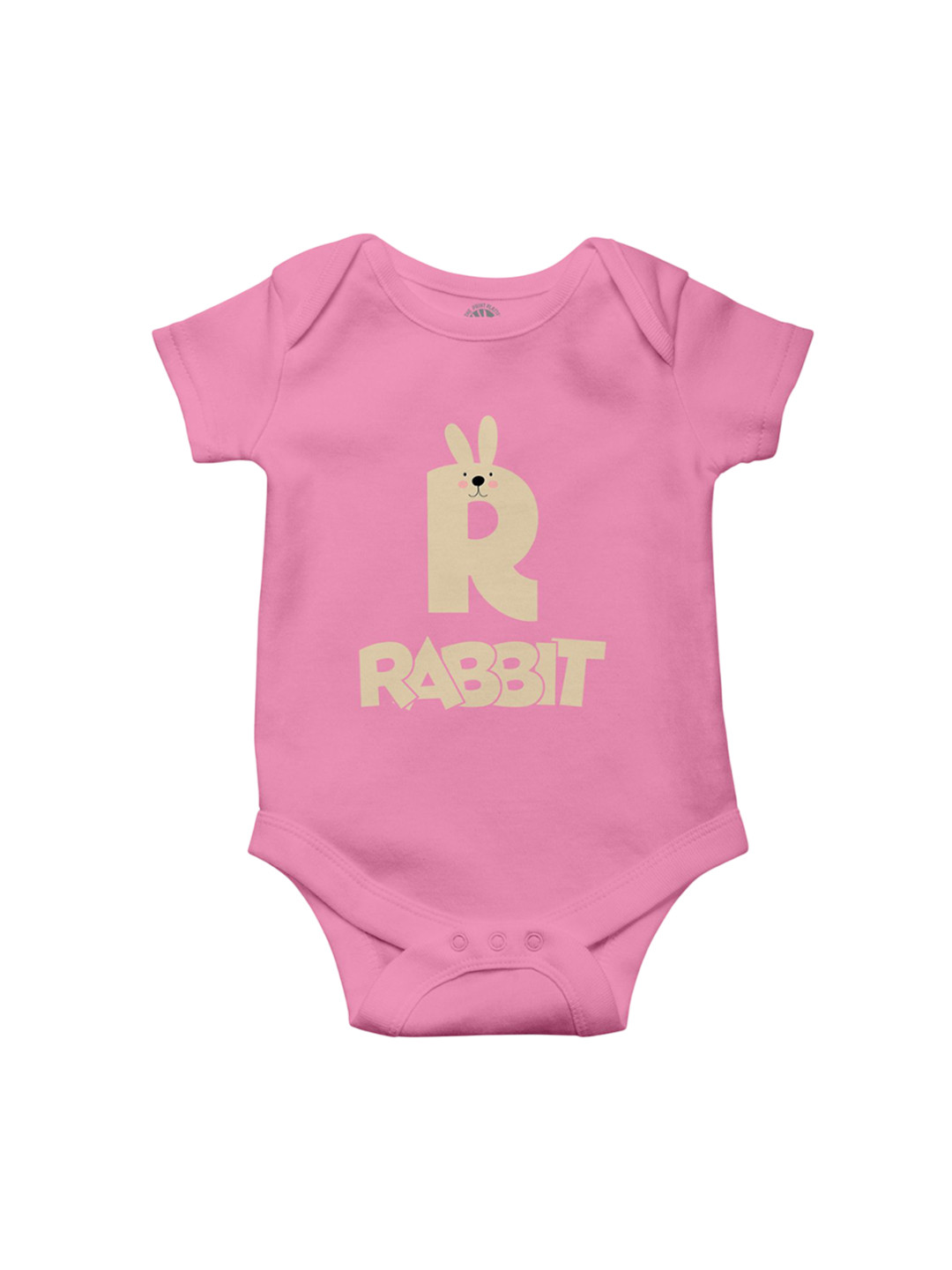 THE PRINT PLATTER Infants Kids Rabbit Printed Cotton Ultra Bio Wash Envelope Neck Bodysuit