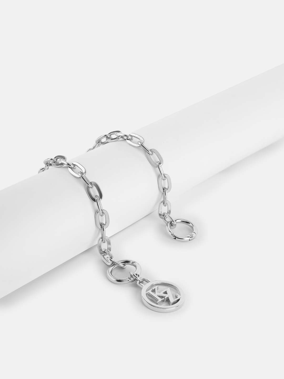 Kazo Silver Women Oval Loop Bracelet Charms