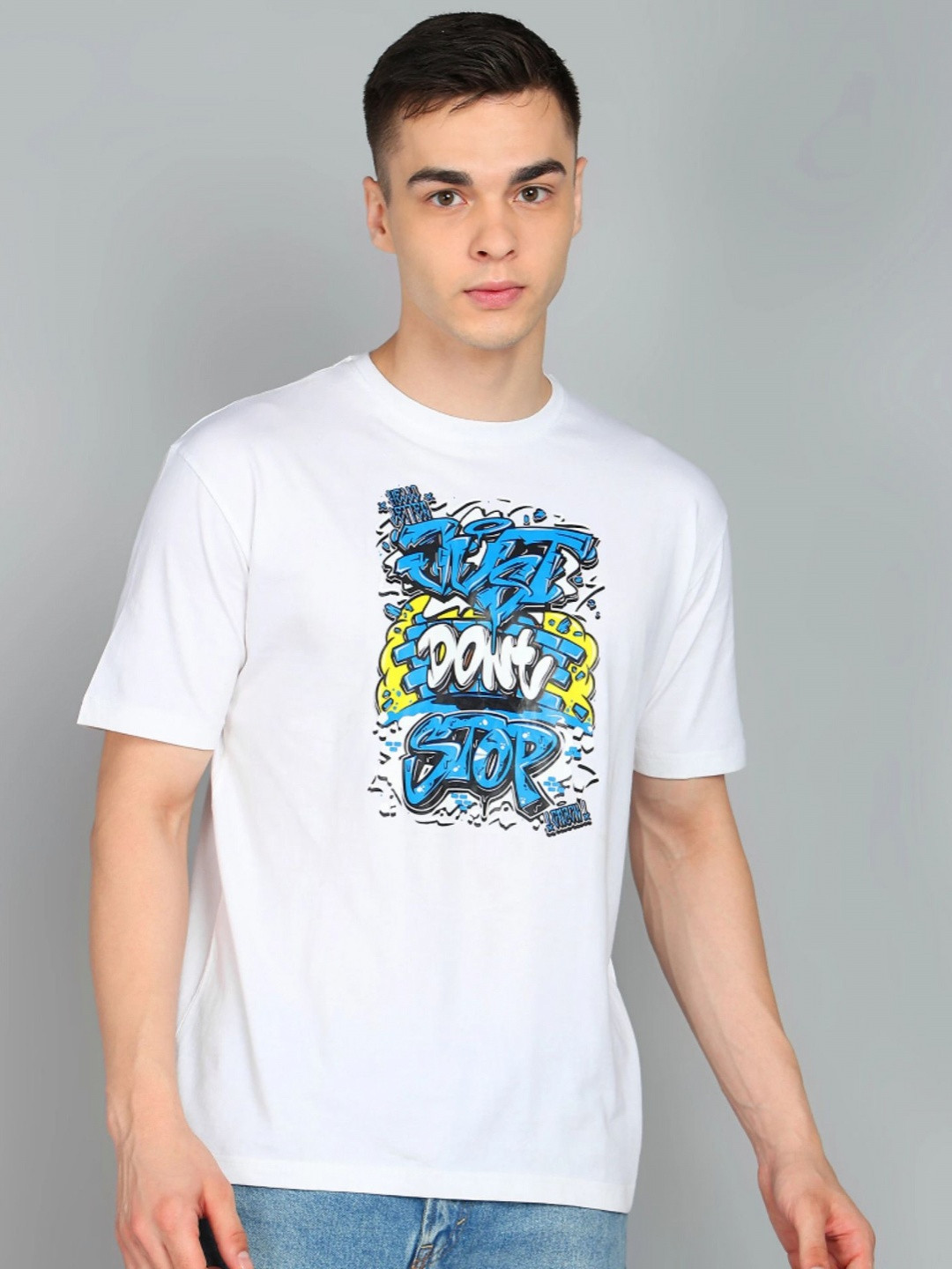 Gaucha Men Typography Printed Round Neck Cotton T-shirt