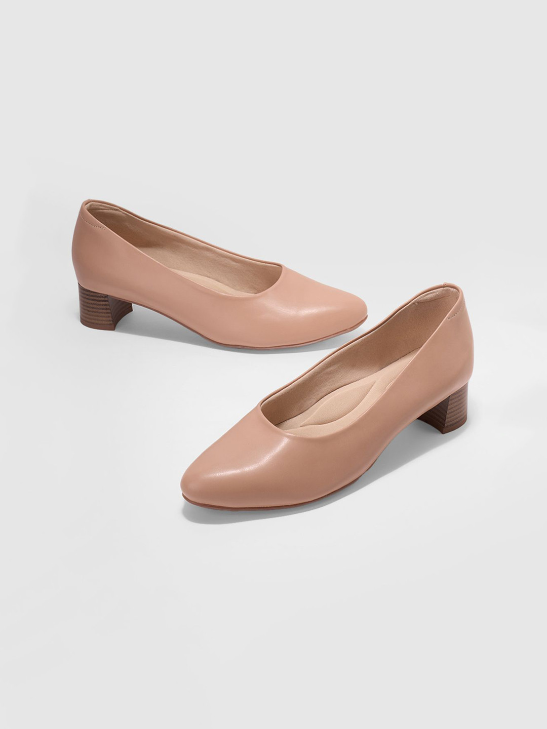 Forever Glam by Pantaloons PU Work Block Pumps