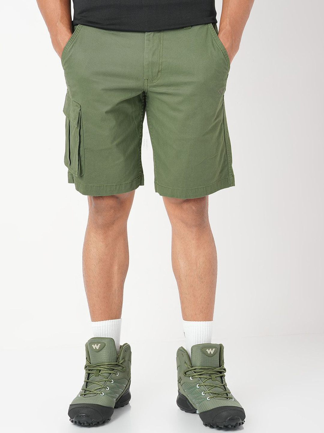 Wildcraft Men Regular Fit Mid-Rise Cargo 3-Pocket Shorts