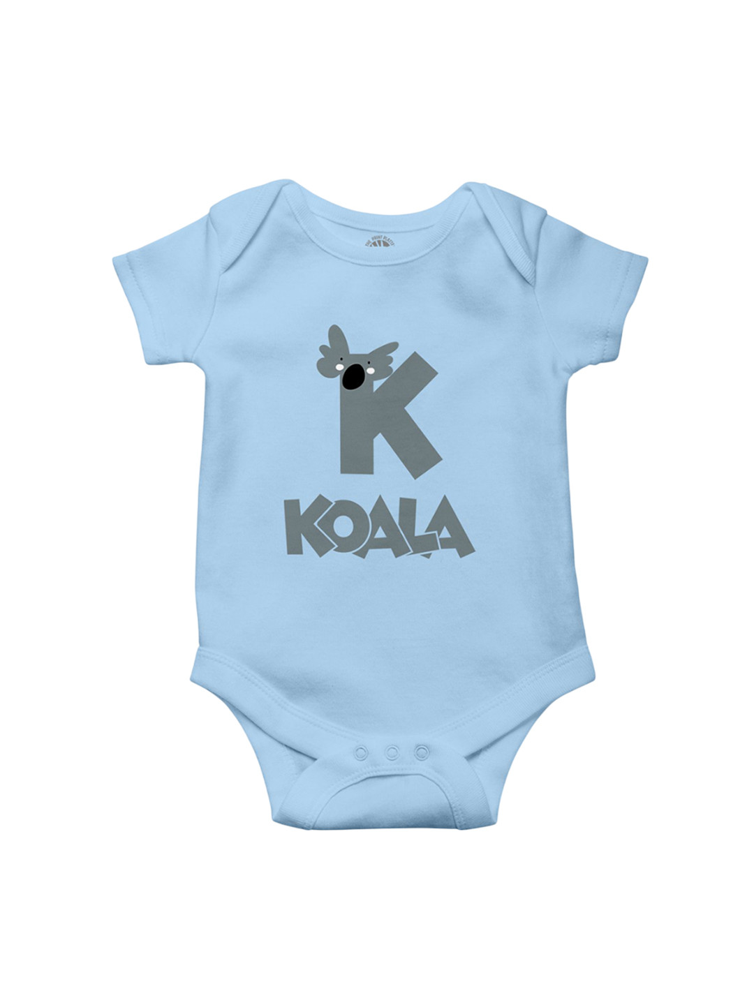 THE PRINT PLATTER Infants Koala Printed Cotton Envelope Neck Bodysuits