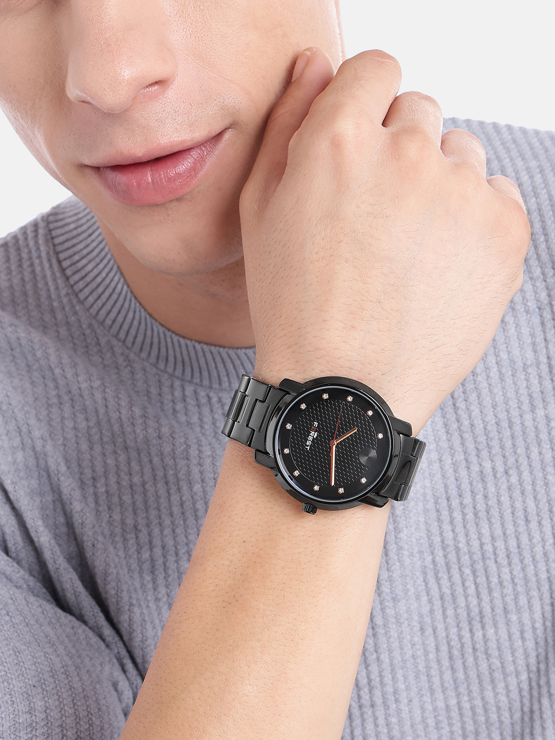 FOREST Men Analogue Stainless Steel Watch - FRT-918-BK