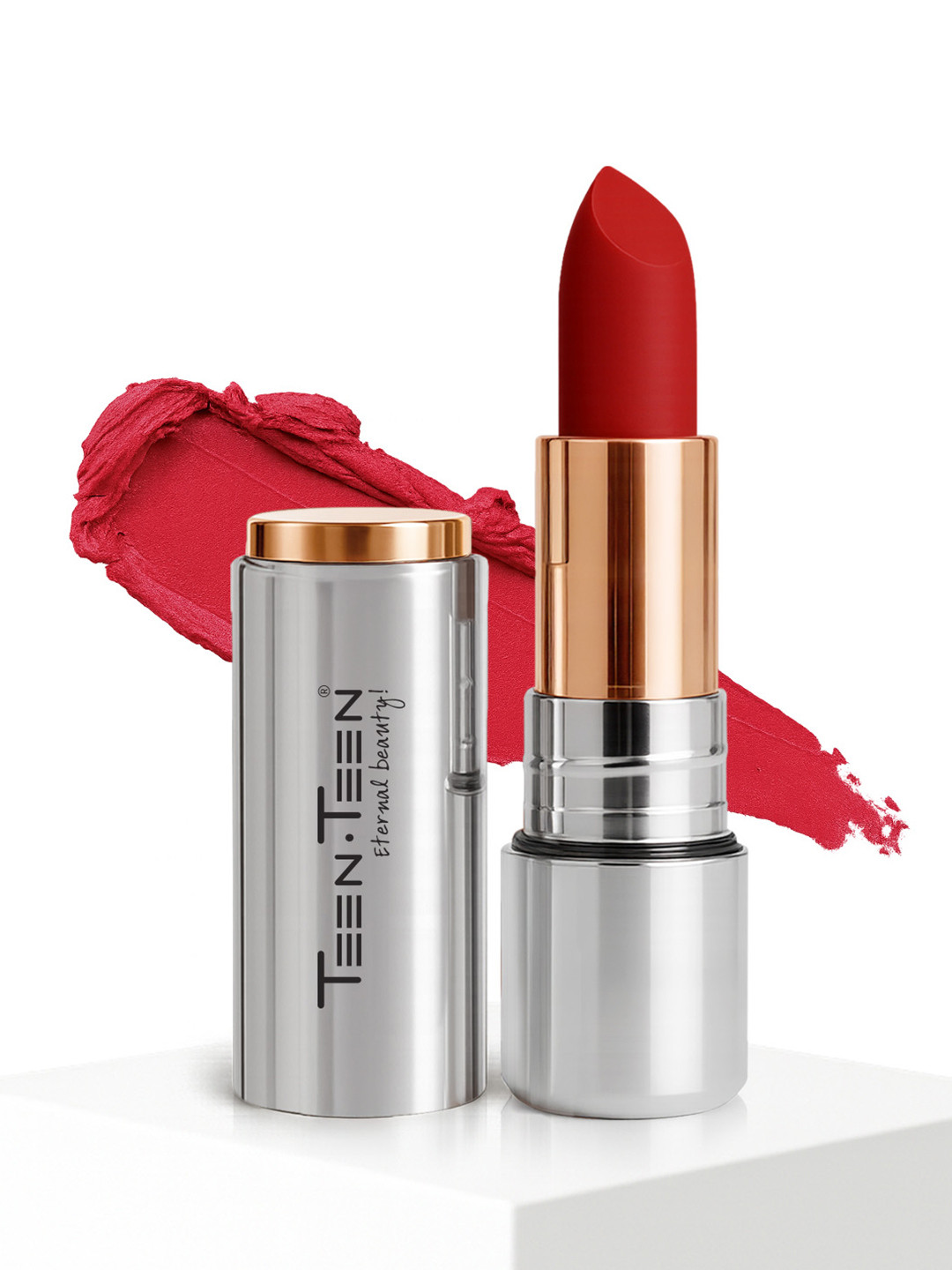 TEEN TEEN COSMETICS  Non Transfer All Day Wear Matte Lipstick-  3.8 g - No Coral Ation 14