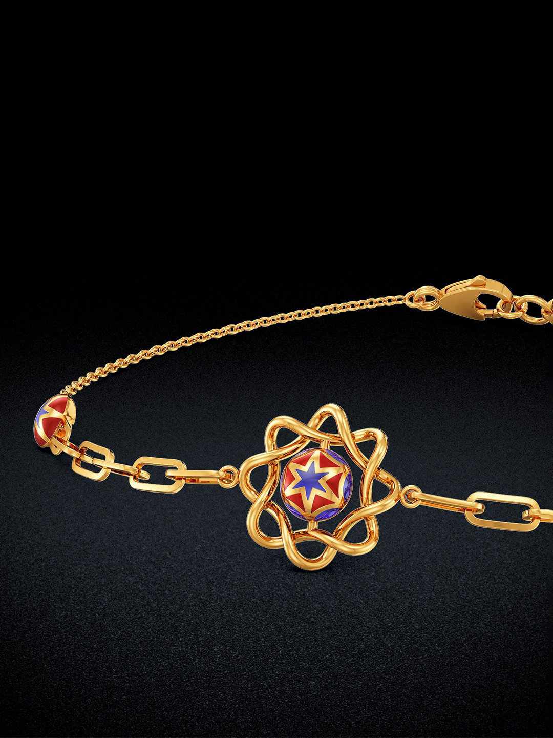 Joyalukkas Women 22Kt Gold Astral Starburst Bracelet - 3.631g