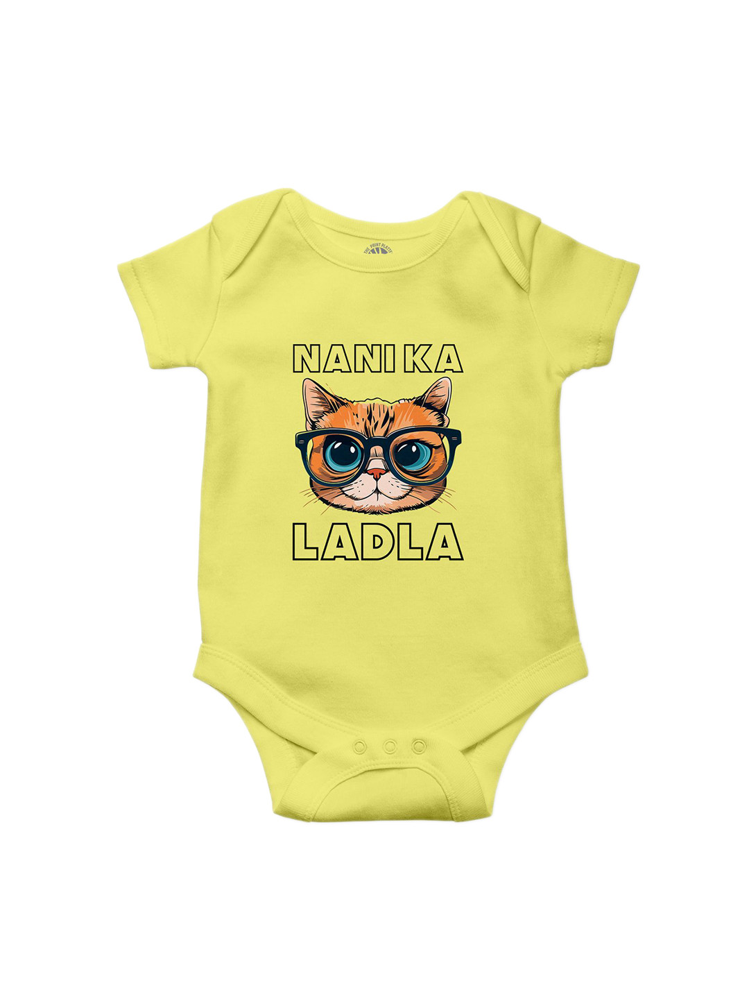 THE PRINT PLATTER Kids Nani Ka Ladla Printed Ultra bio wash with Envelope Neck Bodysuit