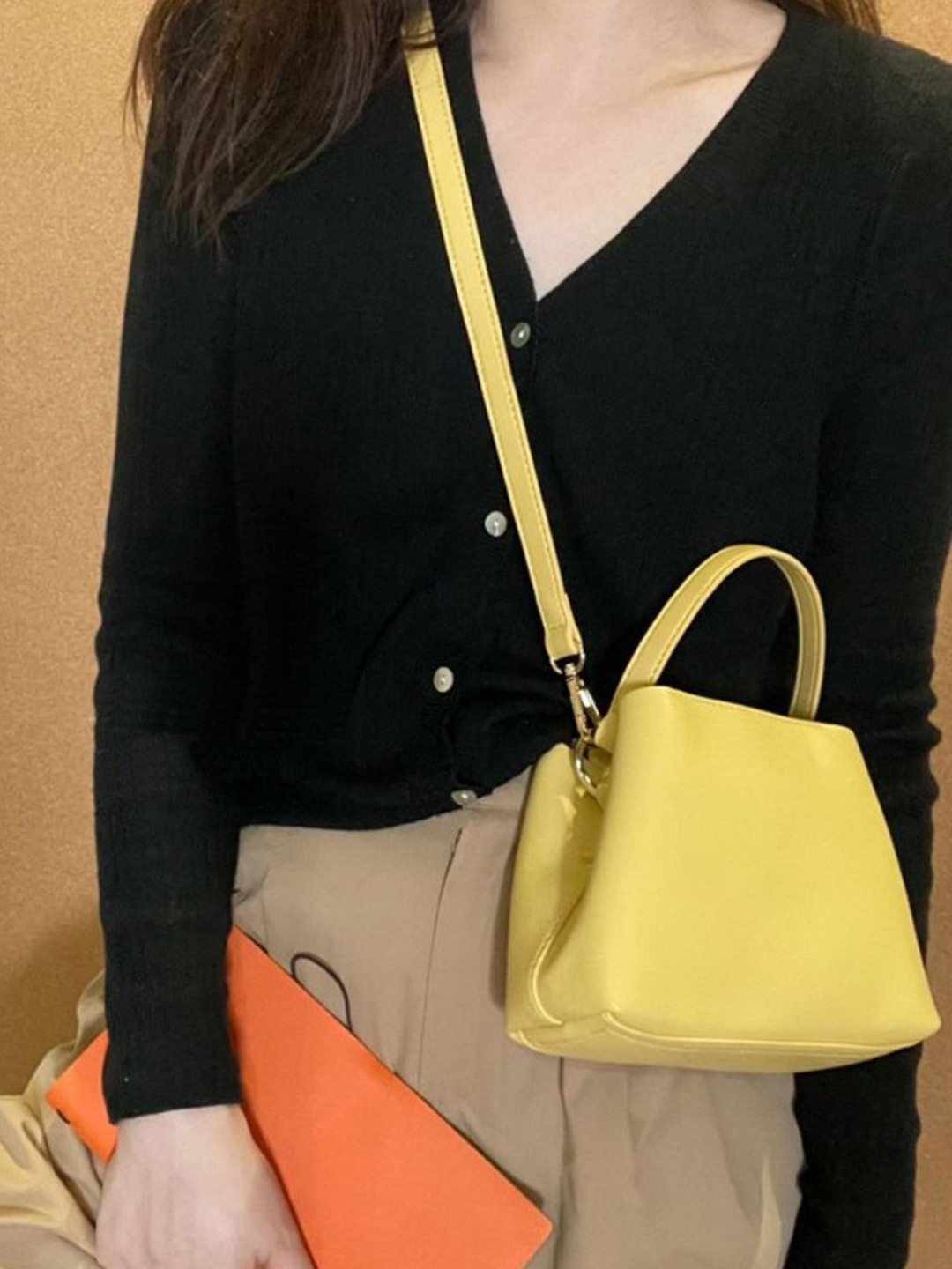 StyleCast Cut Work Baguette Handheld Bag