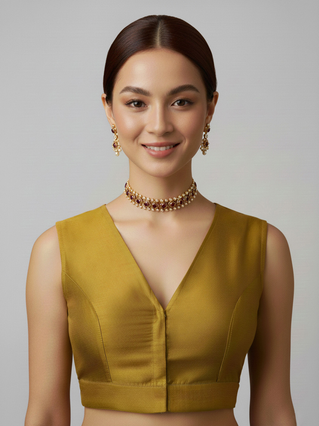 Thevasa V-Neck Sleeveless Forever Classy Blouse