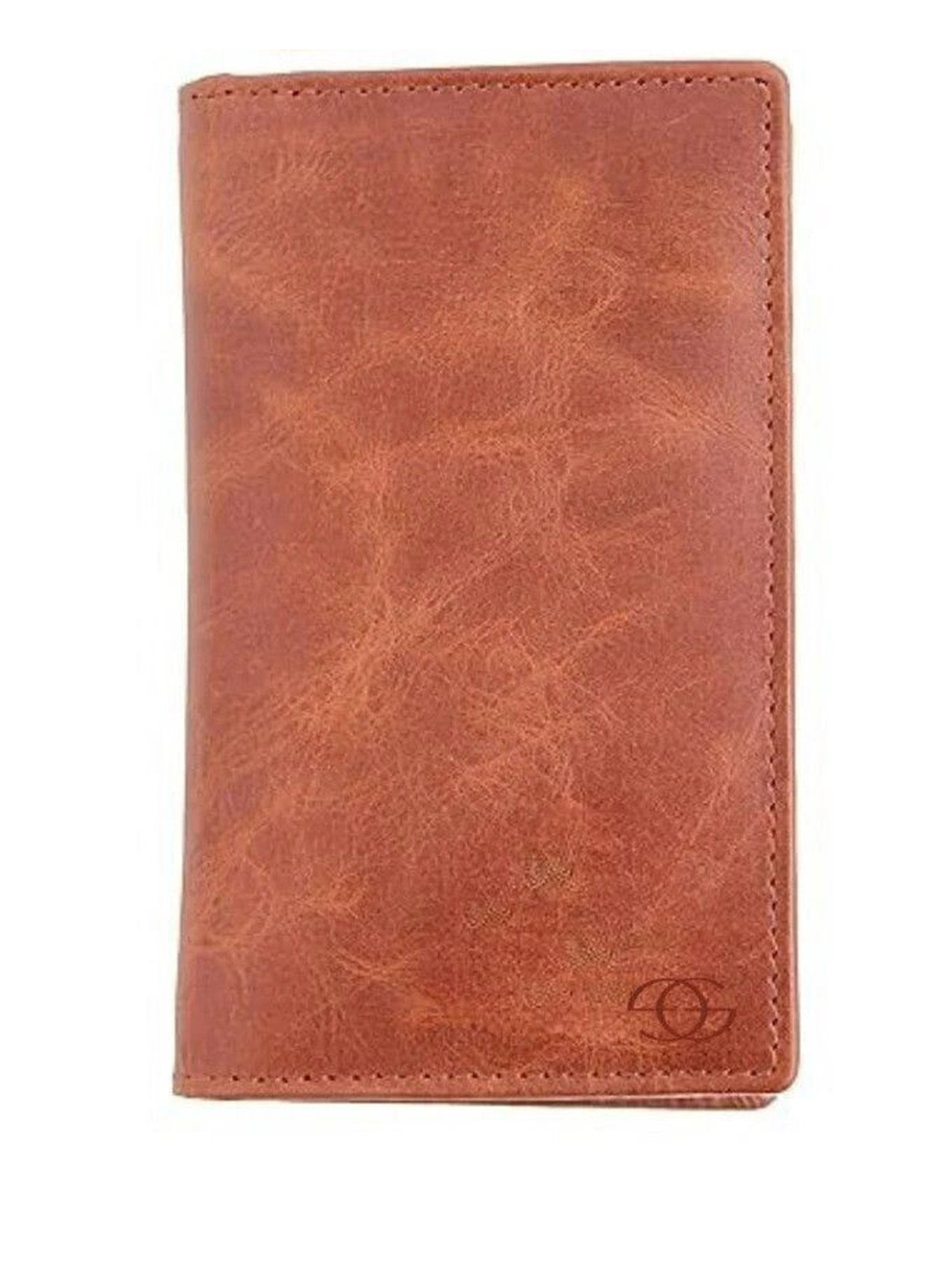 GEO TRENDS Unisex Brand Logo Textured Leather Card Holder
