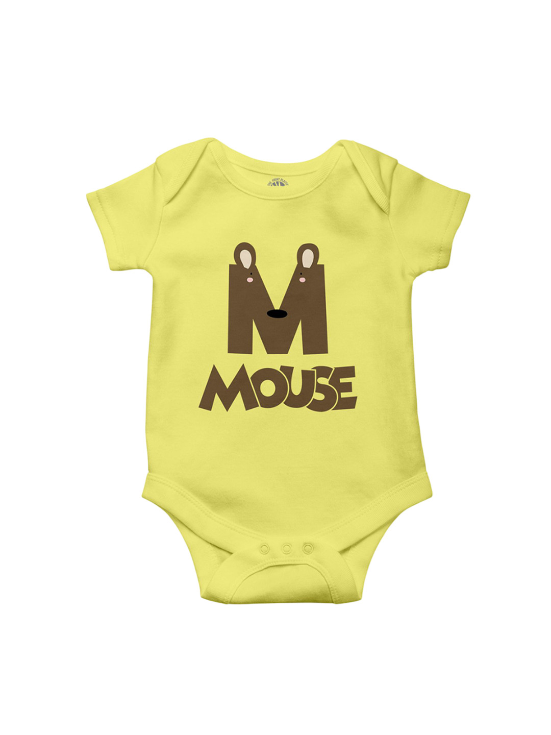 THE PRINT PLATTER Infants Mouse Printed Cotton Envelope Neck Bodysuits