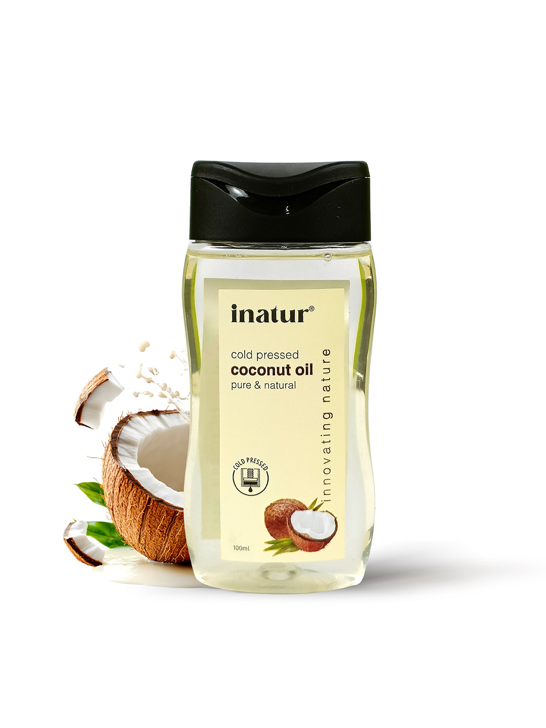 Inatur Pure Cold Pressed Hair-Body & Face Coconut Oil 100 ml
