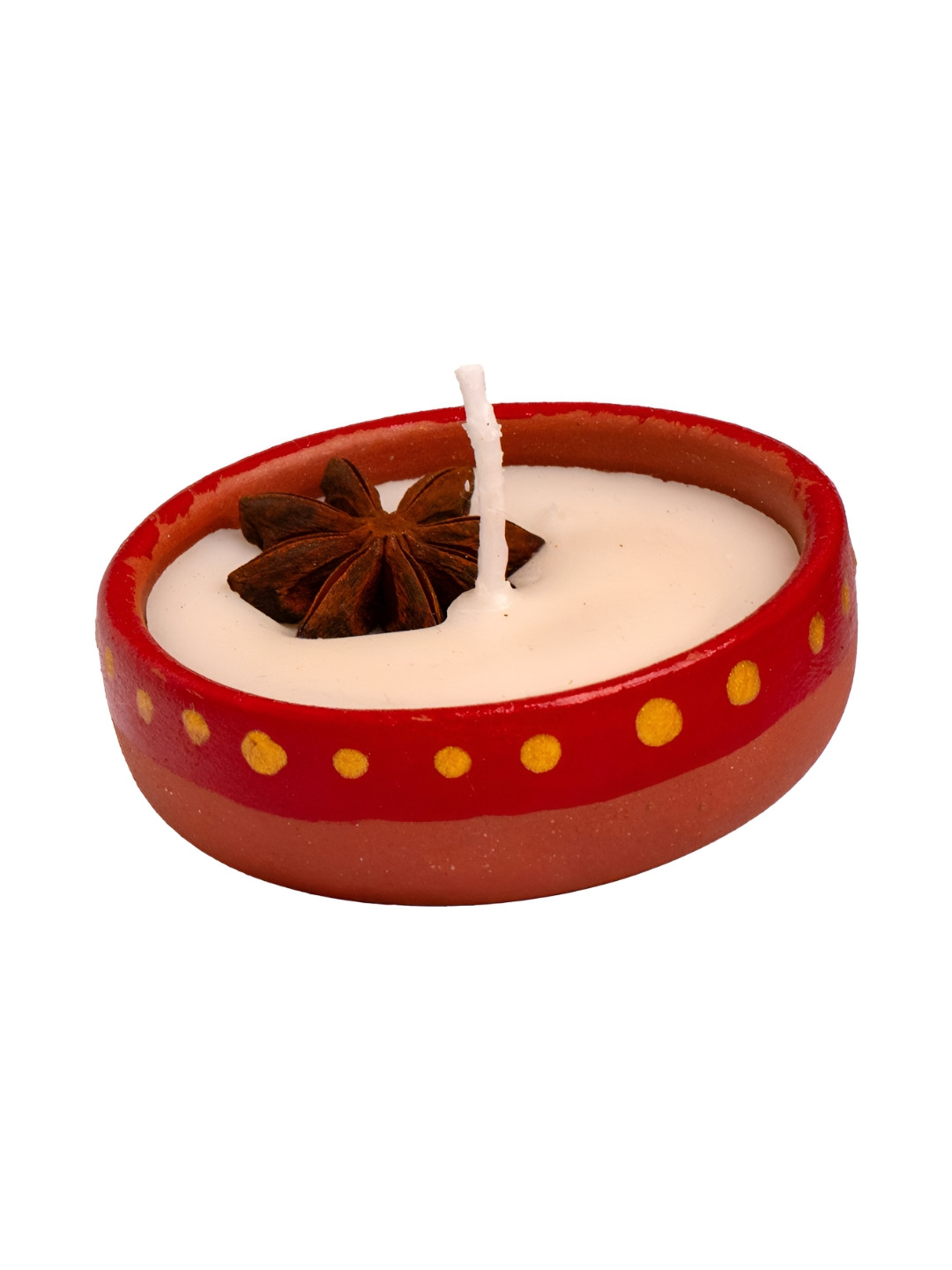 gabrunaari 2 Pieces 2 Wicks Scented Round Diwali Diya Candles