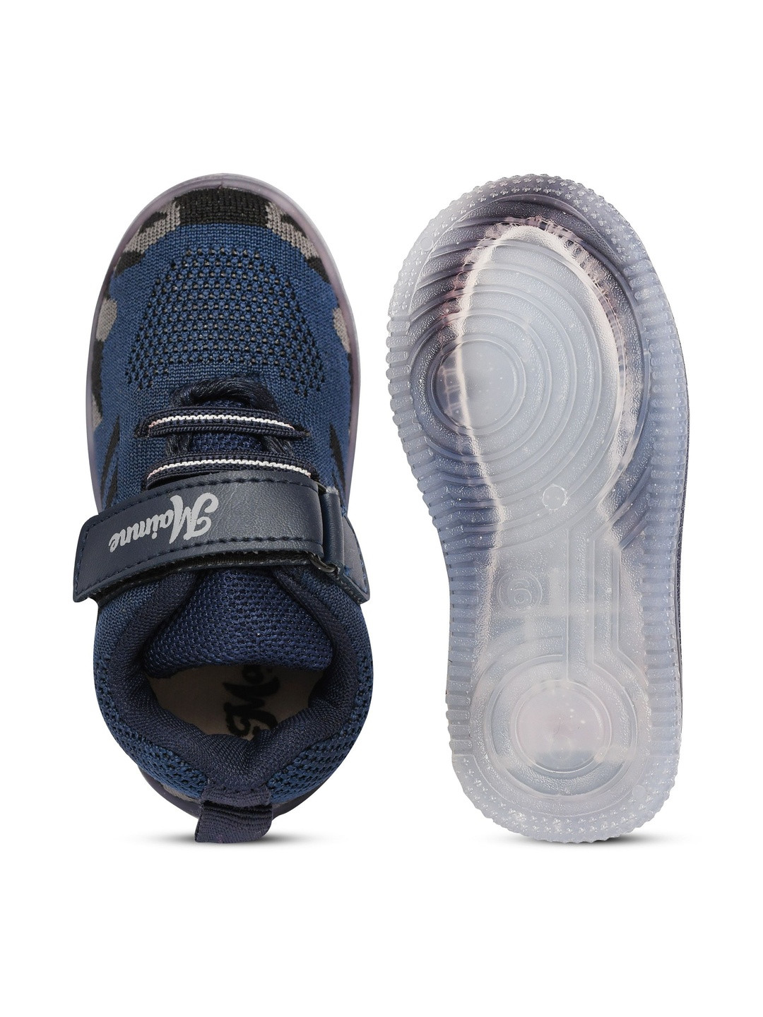 MAIMNE Kids Colourblocked Round Toe Leather Sneakers